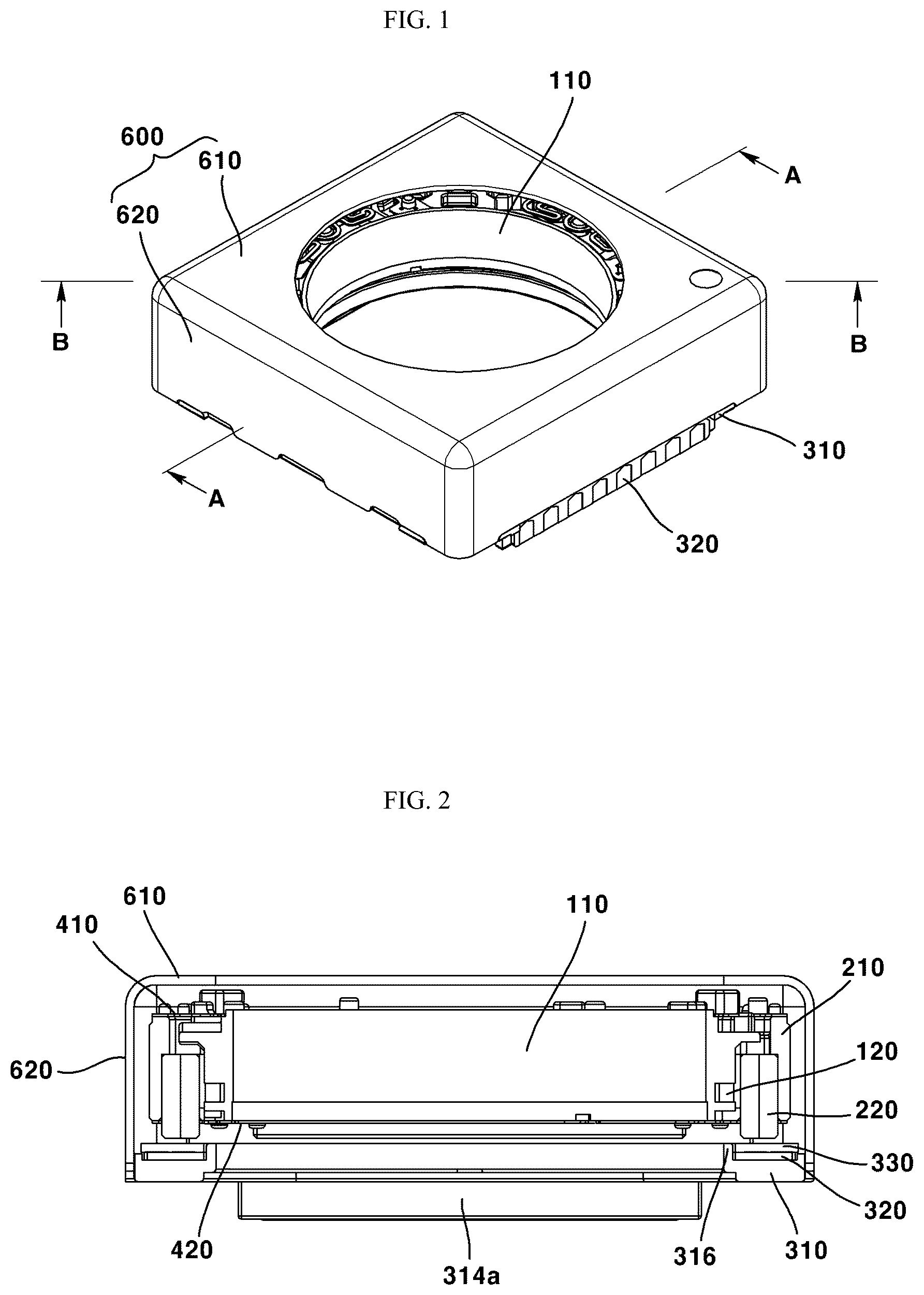 Patent US12105348 Figure 1 – Lens driving device and camera device