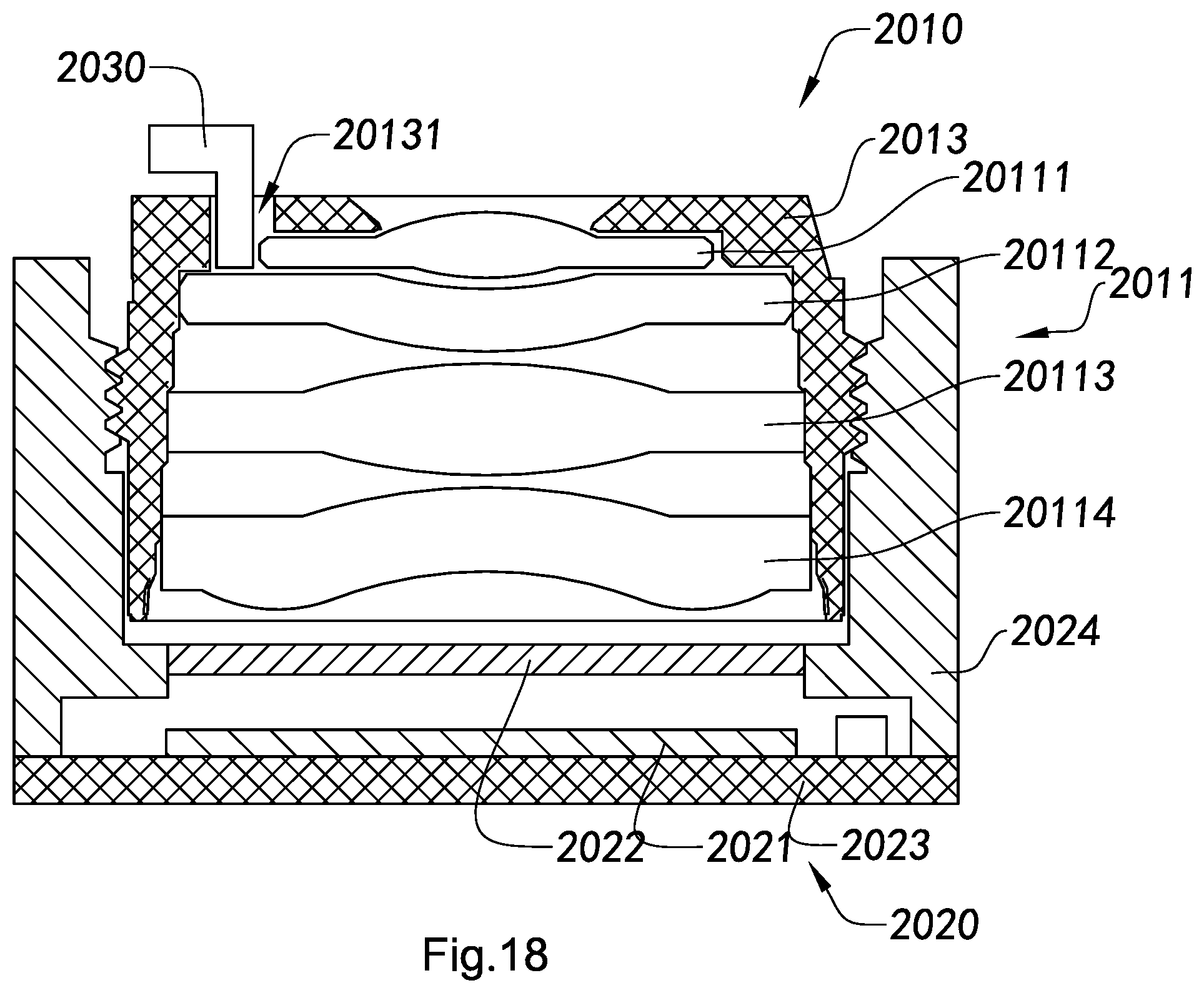Patent US12105350 Figure 18 – Adjustable optical lens and camera module and manufacturing method and applications thereof