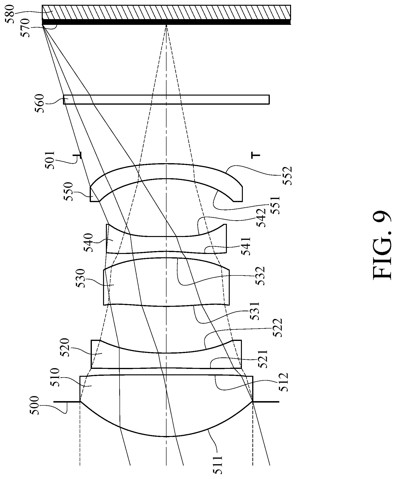 Patent US12105353 Figure 9 – Optical imaging lens system, image capturing unit and electronic device