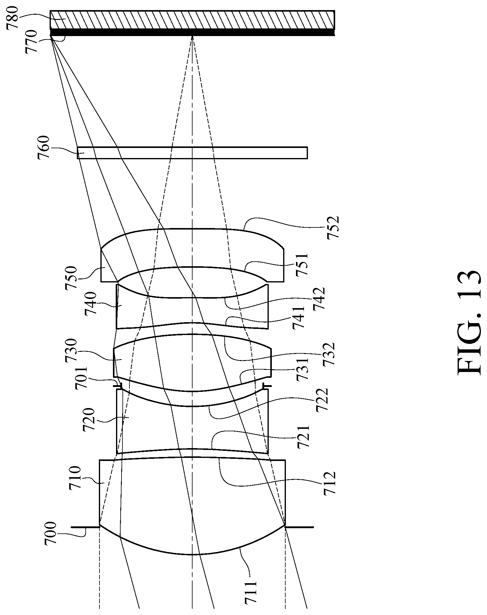 Patent US12105353 Figure 13 – Optical imaging lens system, image capturing unit and electronic device
