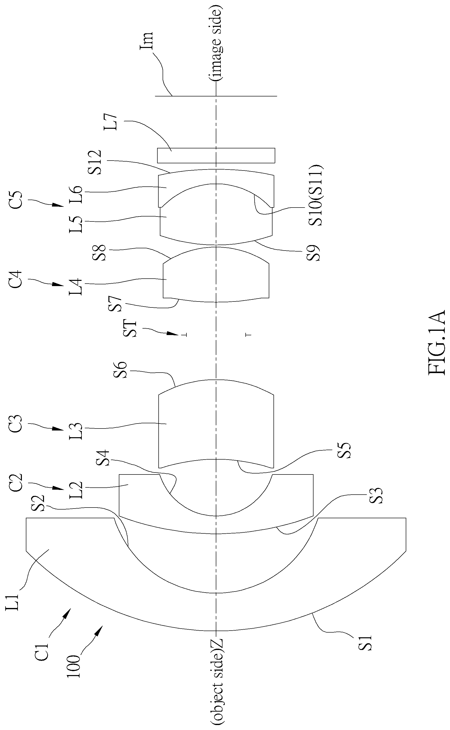 Patent US12105354 Figure 1 – Optical imaging lens