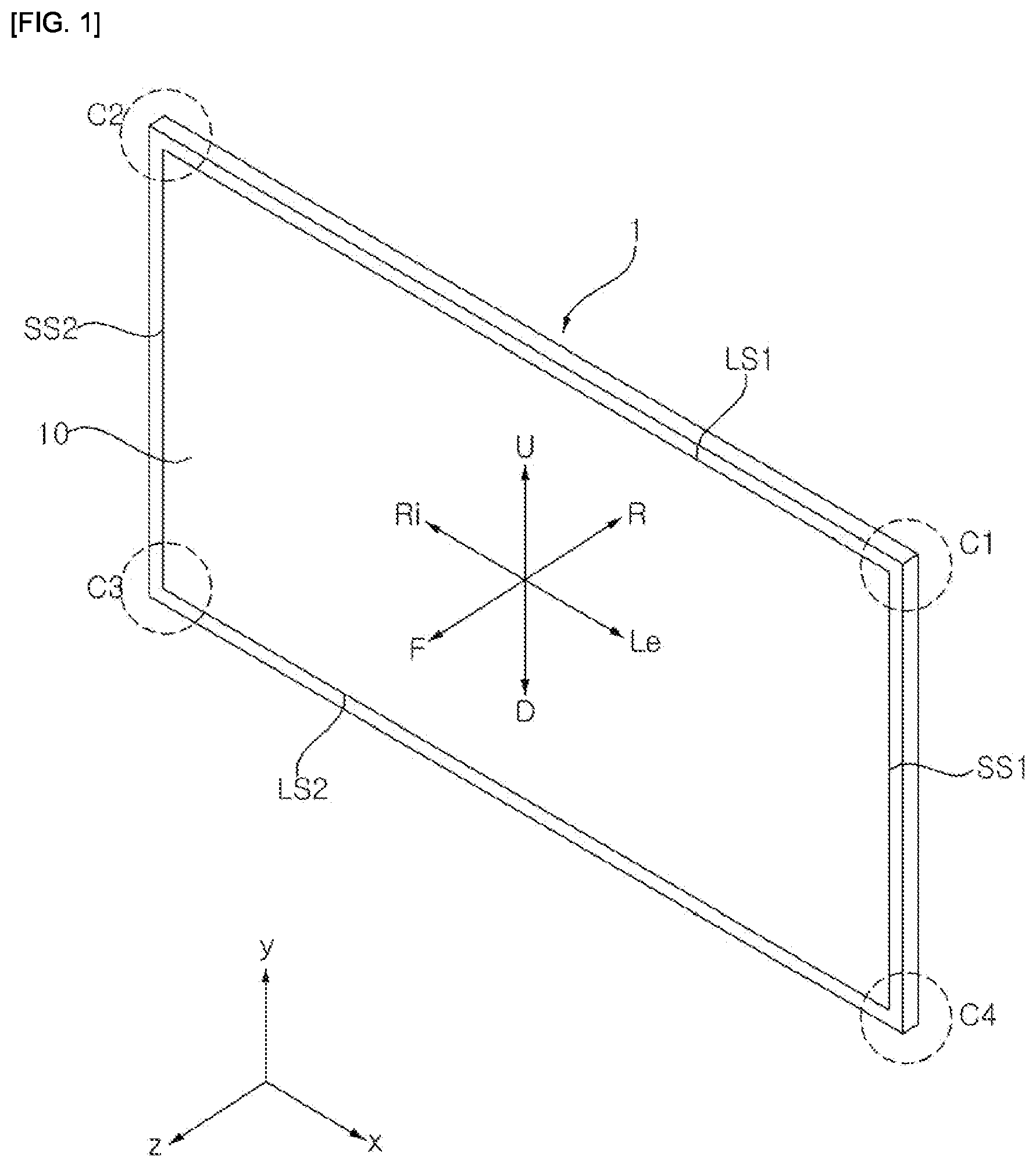 Patent US12105367 Figure 1 – Display device