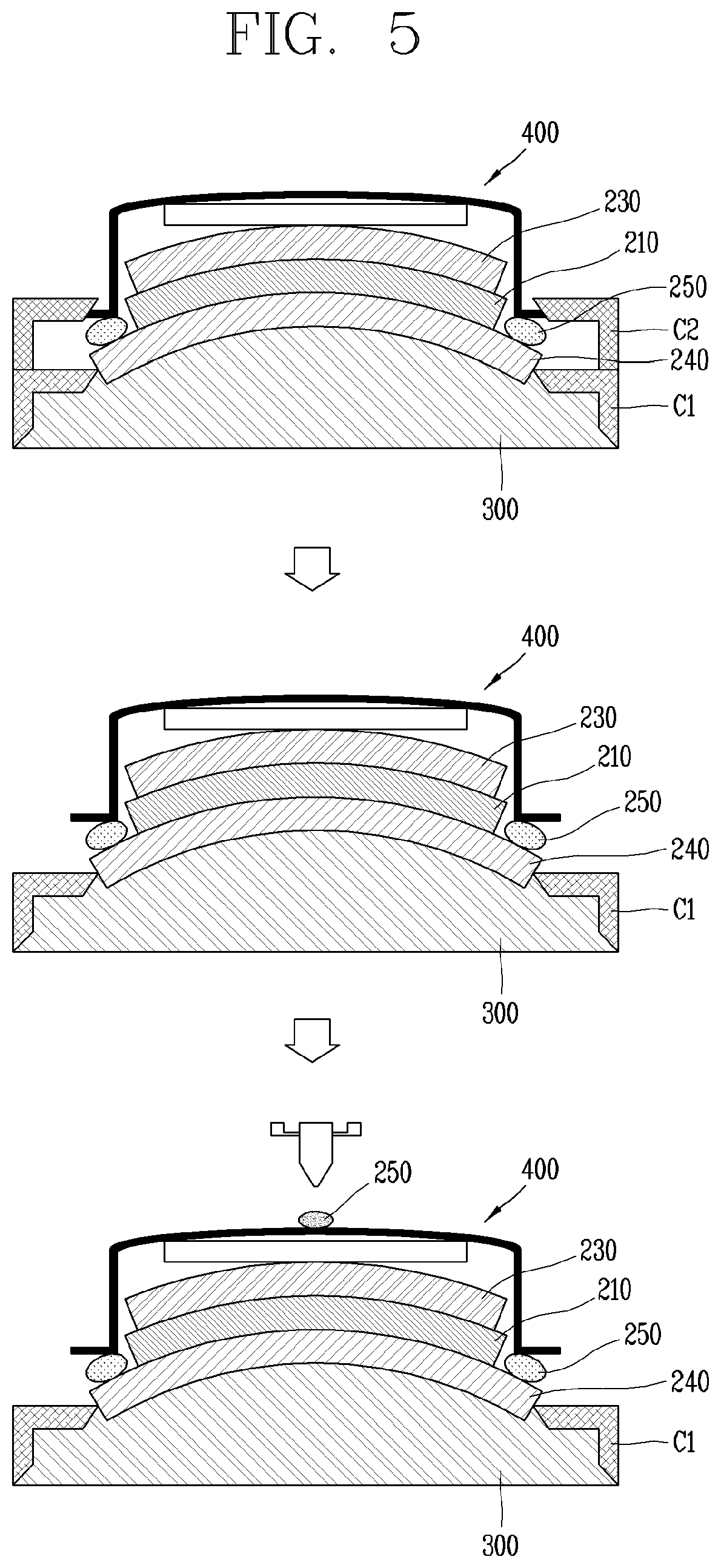 Patent US12105368 Figure 5 – Curved display device manufacturing method