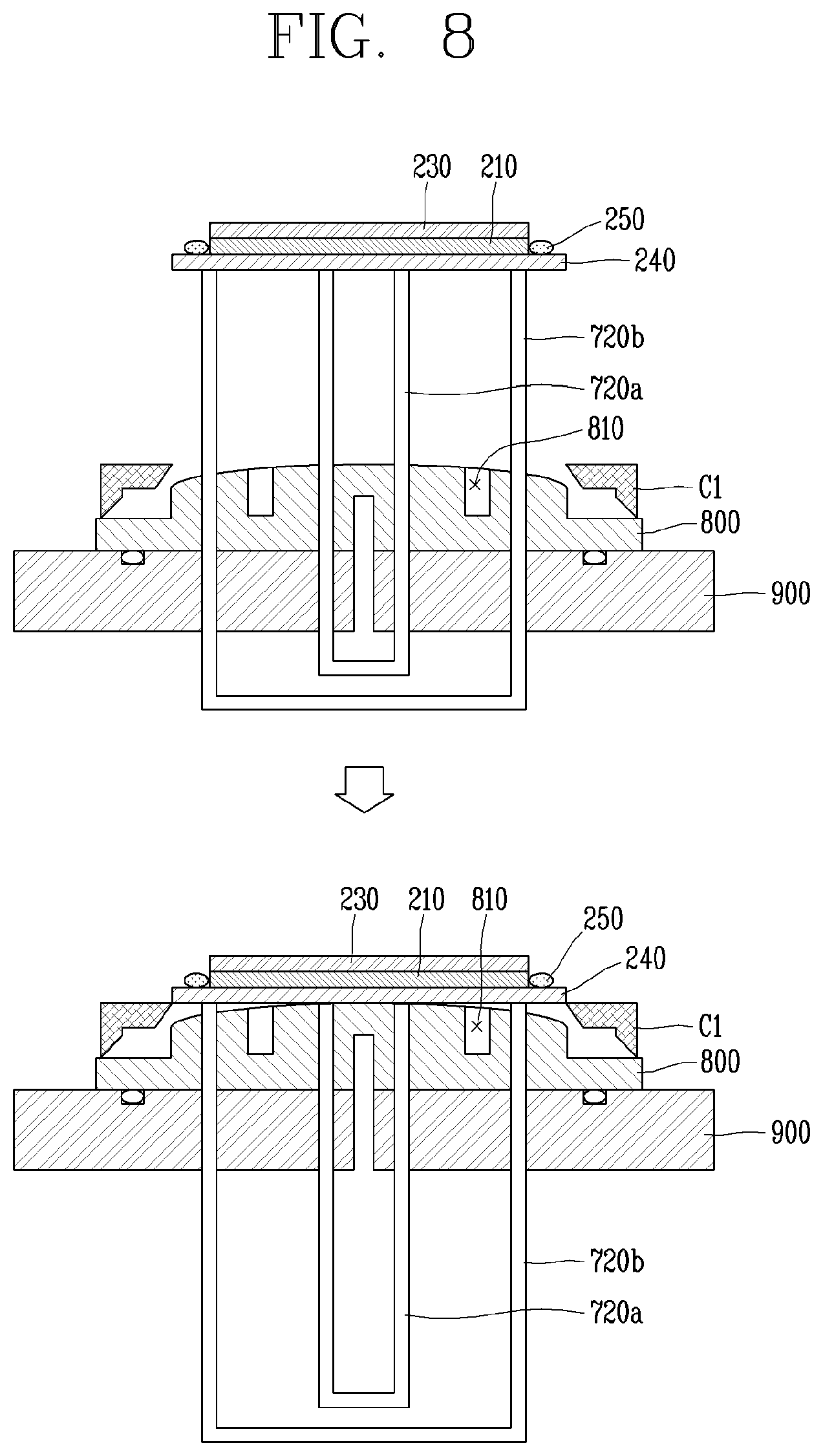 Patent US12105368 Figure 8 – Curved display device manufacturing method