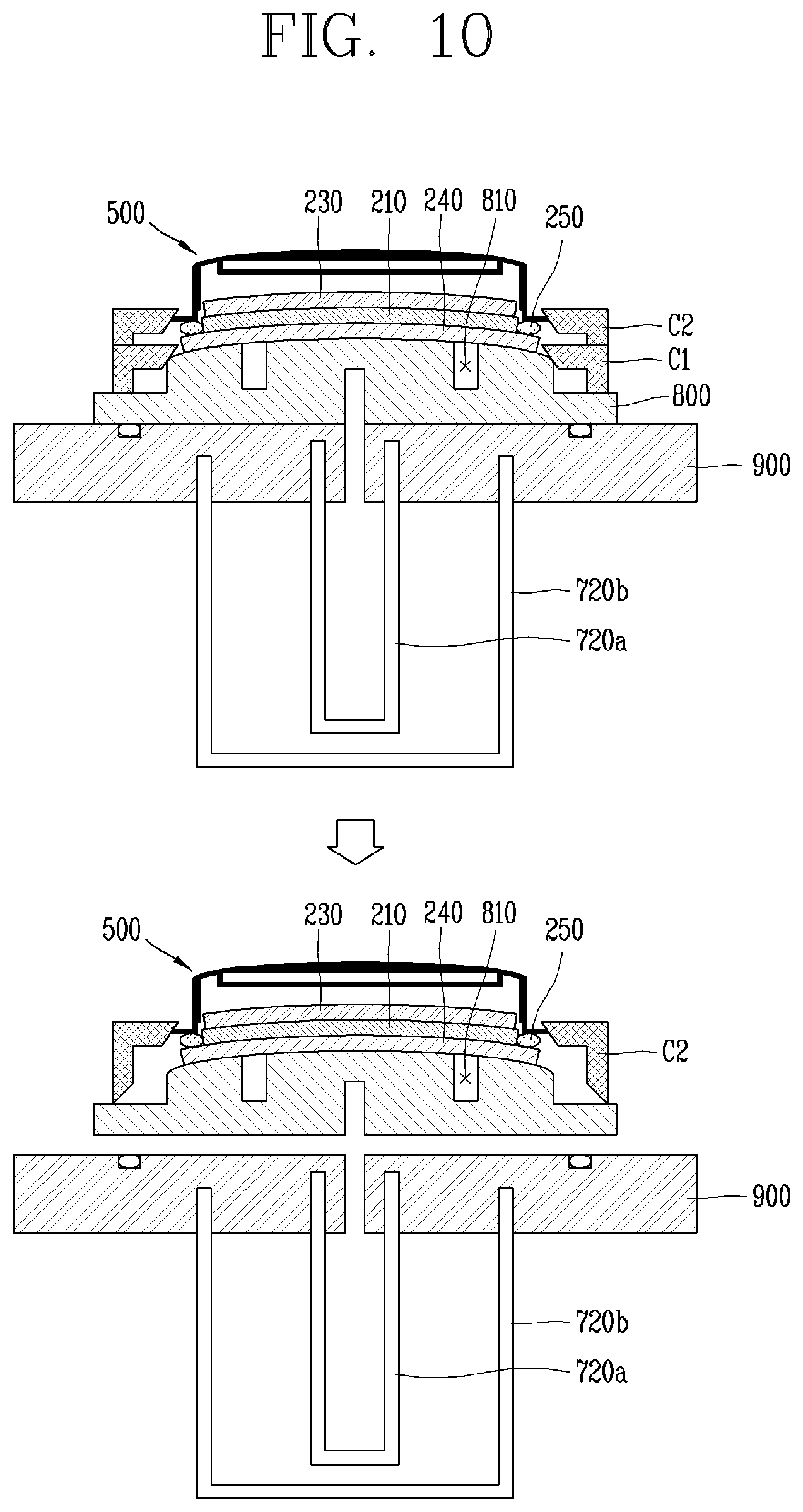 Patent US12105368 Figure 10 – Curved display device manufacturing method