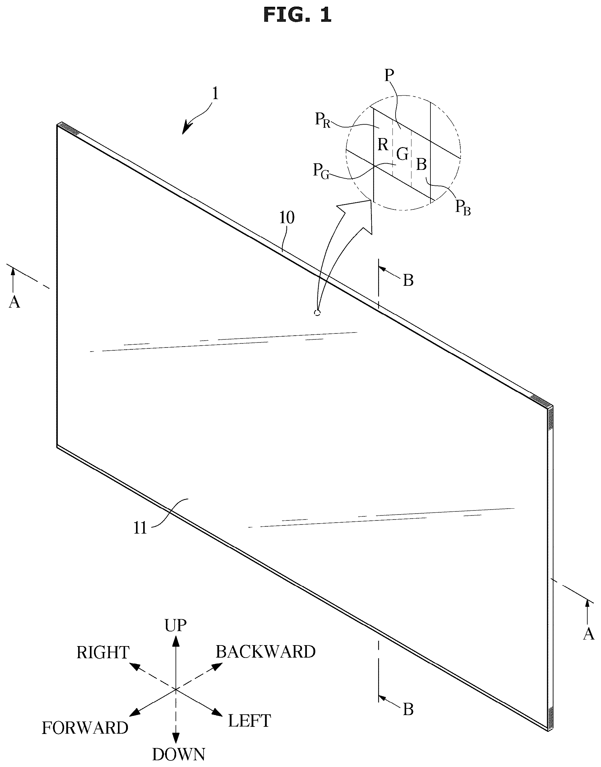 Patent US12105371 Figure 1 – Display apparatus