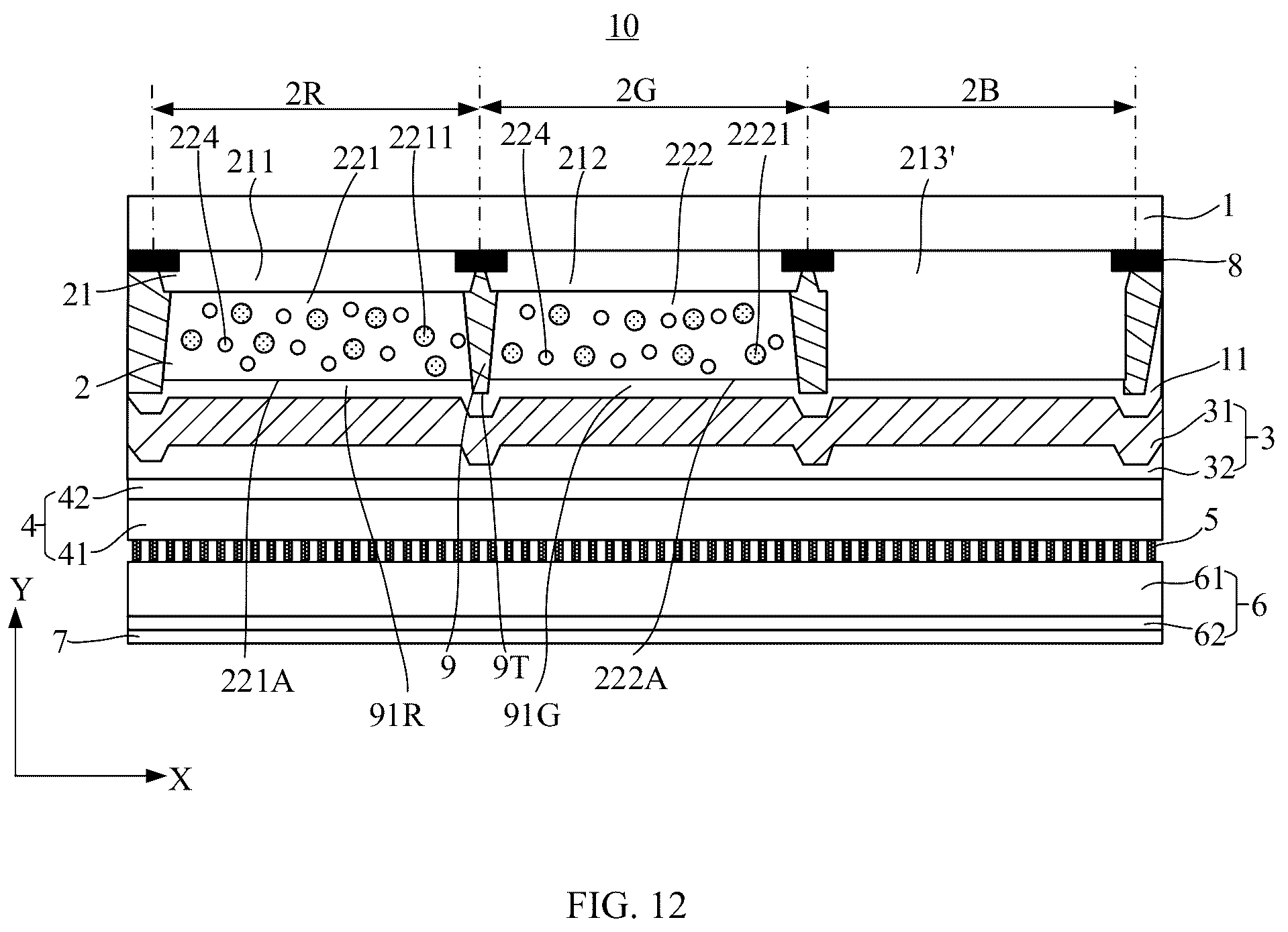 Patent US12105372 Figure 11 – Color film substrate, display panel and display device