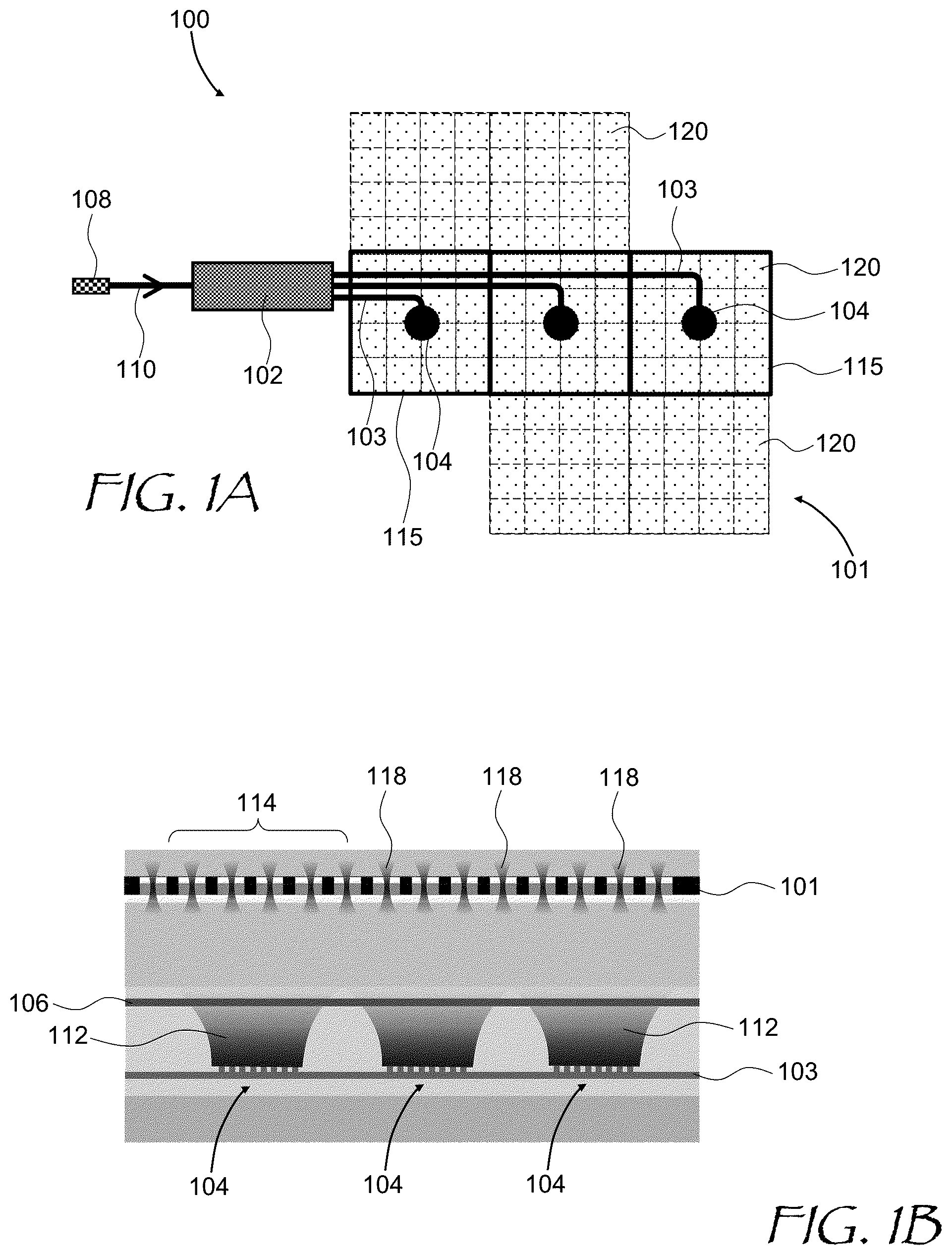 Patent US12105377 Figure 1 – Lighting unit with zonal illumination of a display panel