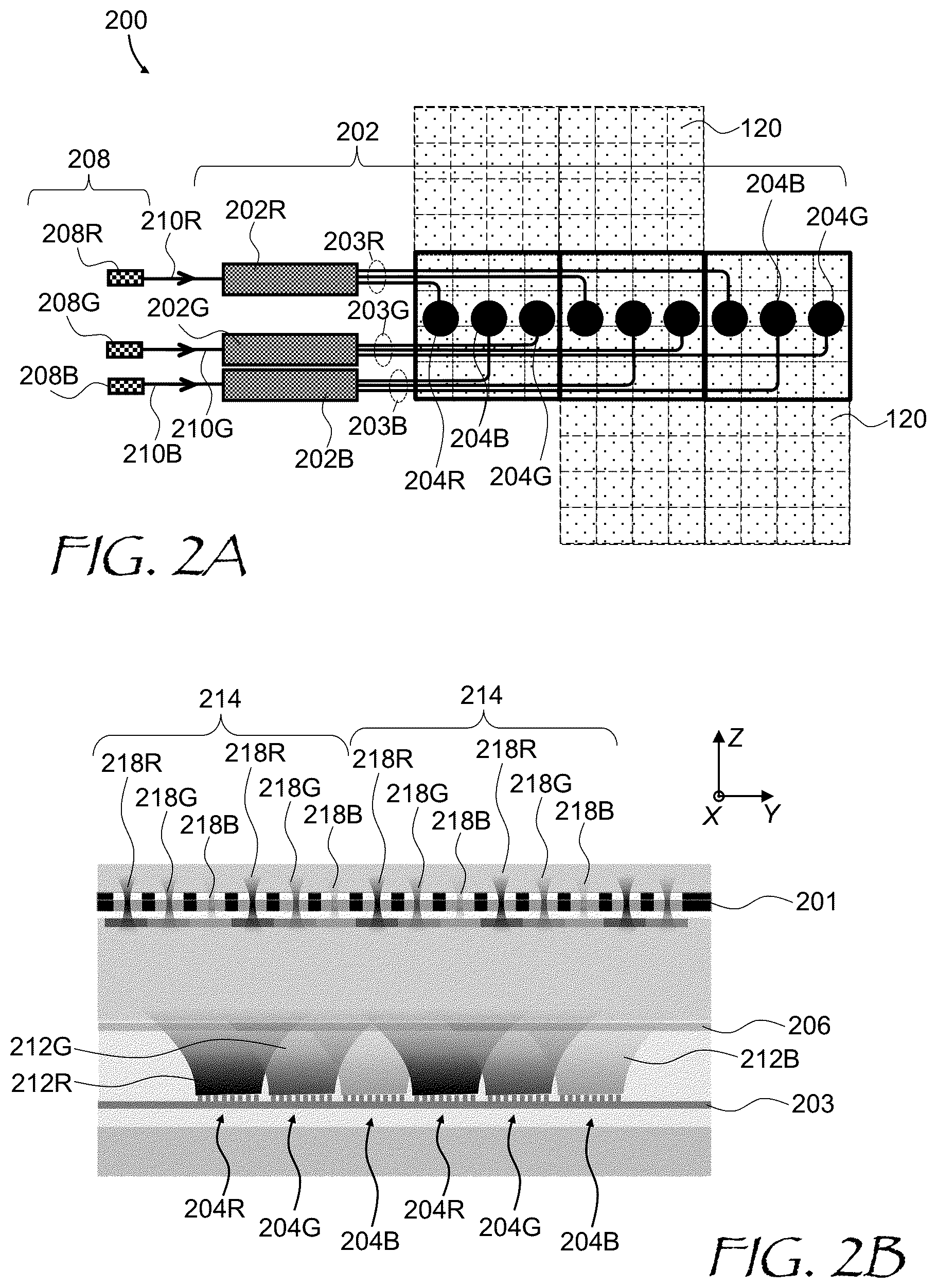 Patent US12105377 Figure 2 – Lighting unit with zonal illumination of a display panel