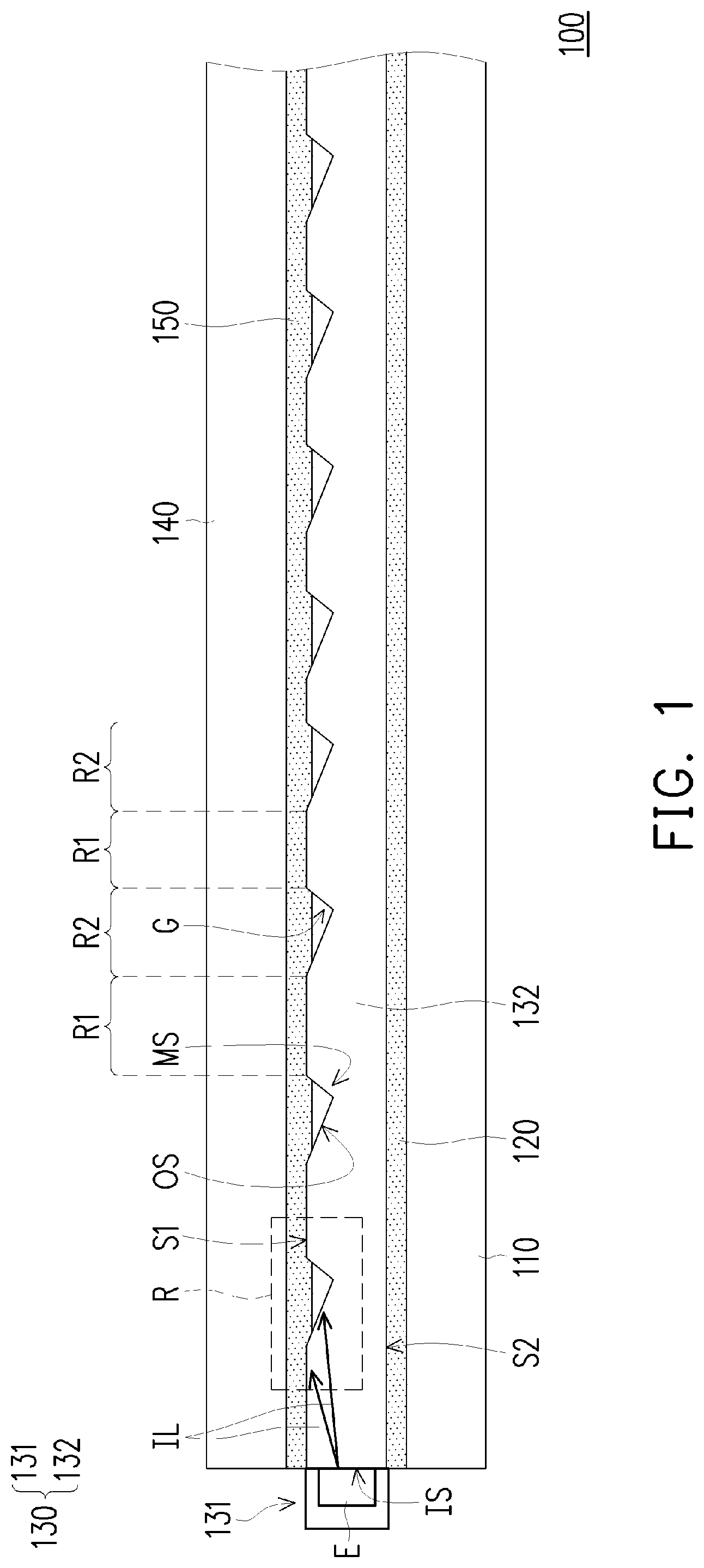 Patent US12105379 Figure 1 – Display device