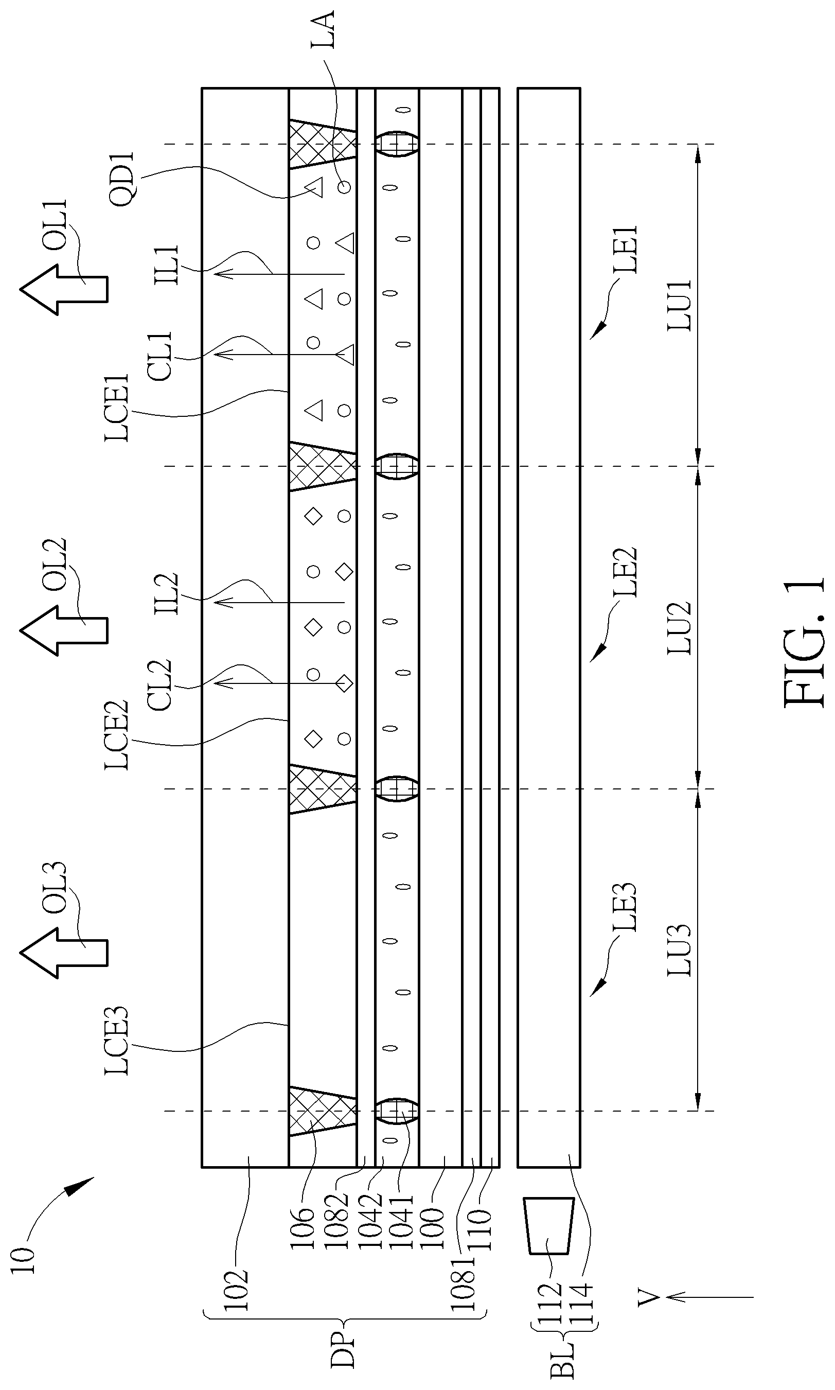 Patent US12105380 Figure 1 – Lighting device