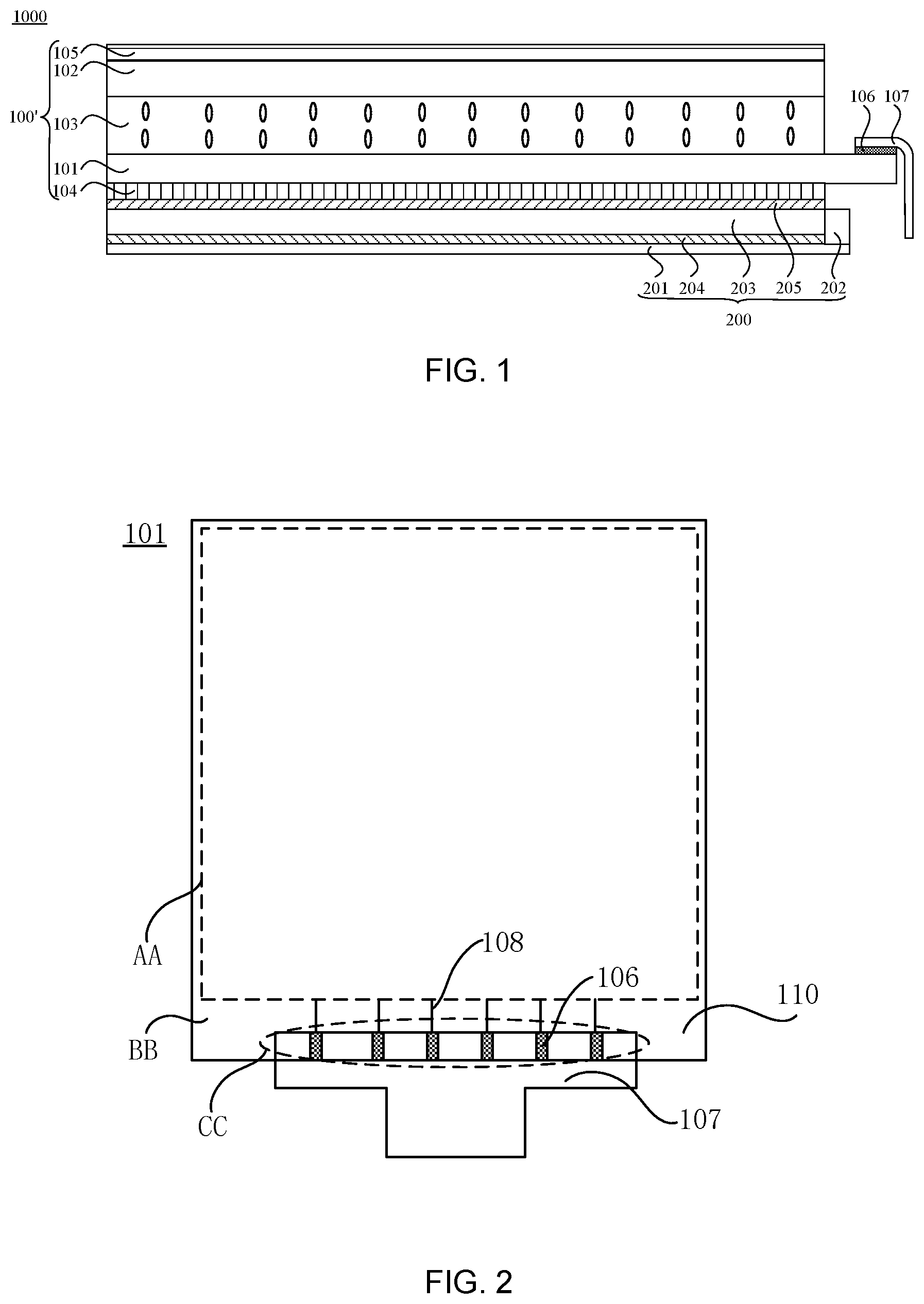 Patent US12105383 Figure 1 – Array substrate having conductive bumps, liquid crystal display panel and method for manufacturing the same, and display apparatus