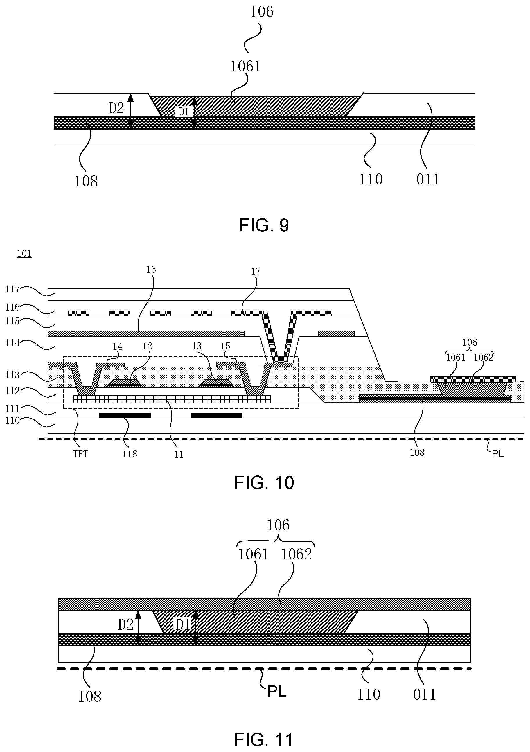 Patent US12105383 Figure 4 – Array substrate having conductive bumps, liquid crystal display panel and method for manufacturing the same, and display apparatus