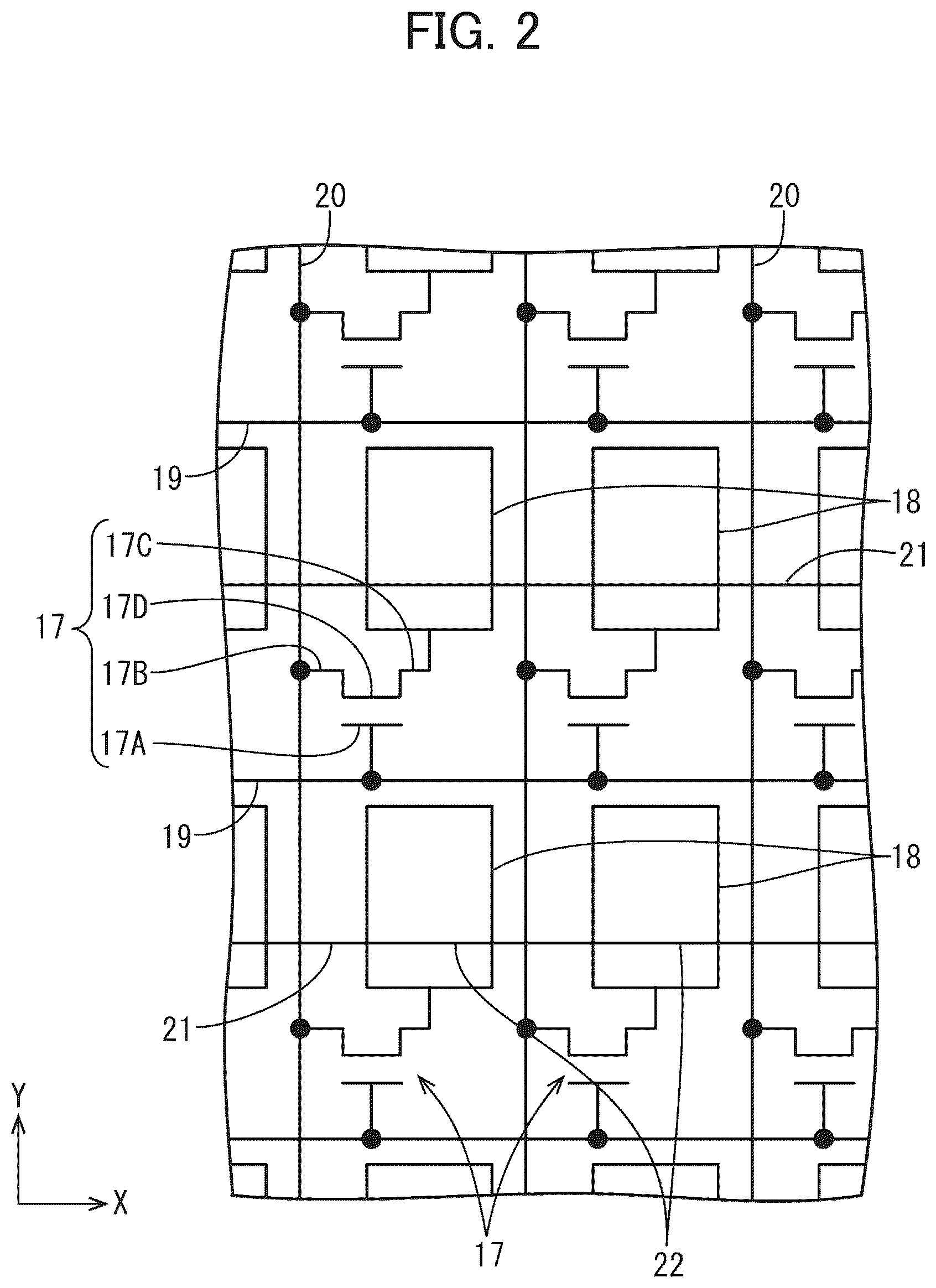 Patent US12105387 Figure 2 – Display device and method of manufacturing display device