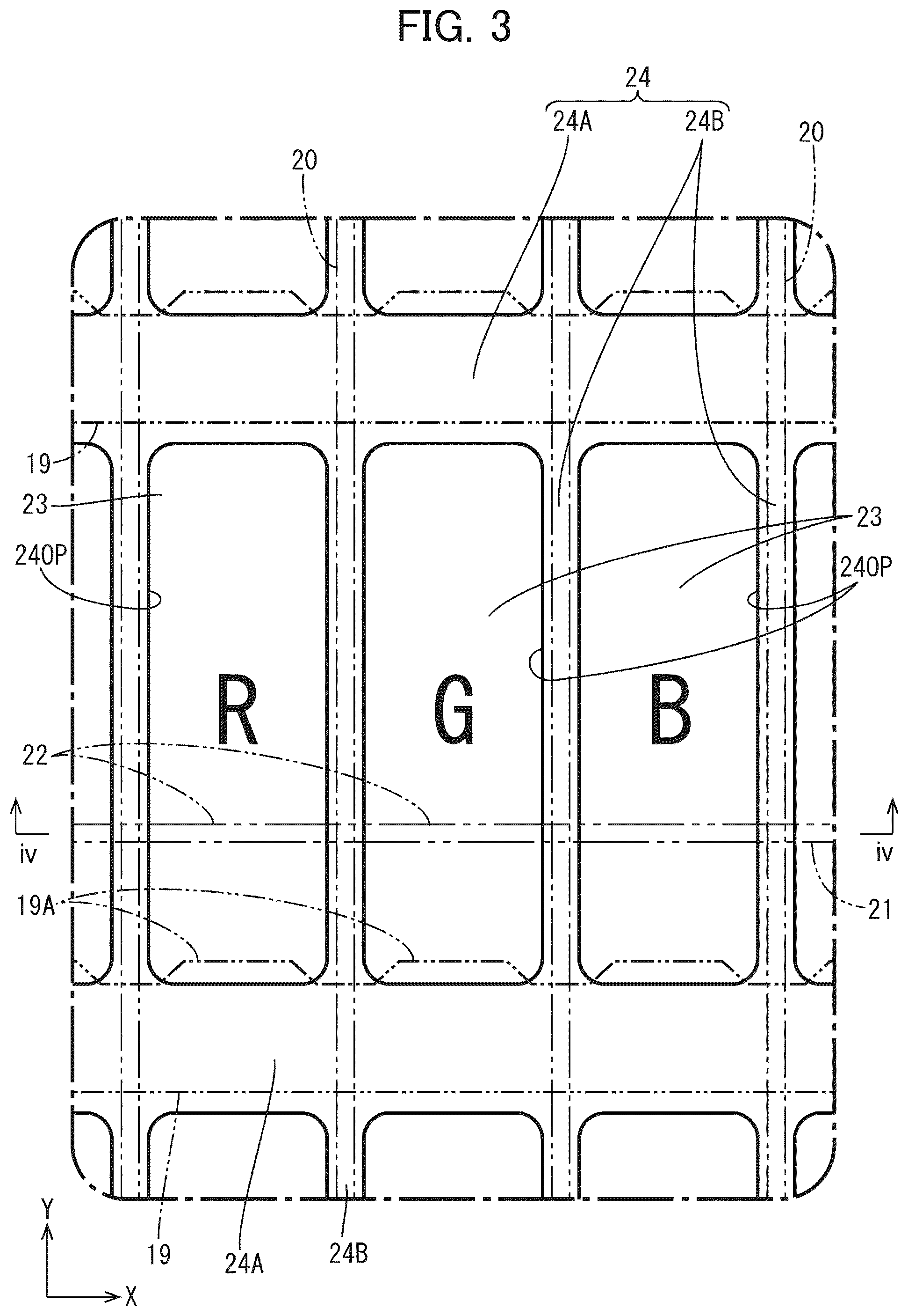 Patent US12105387 Figure 3 – Display device and method of manufacturing display device