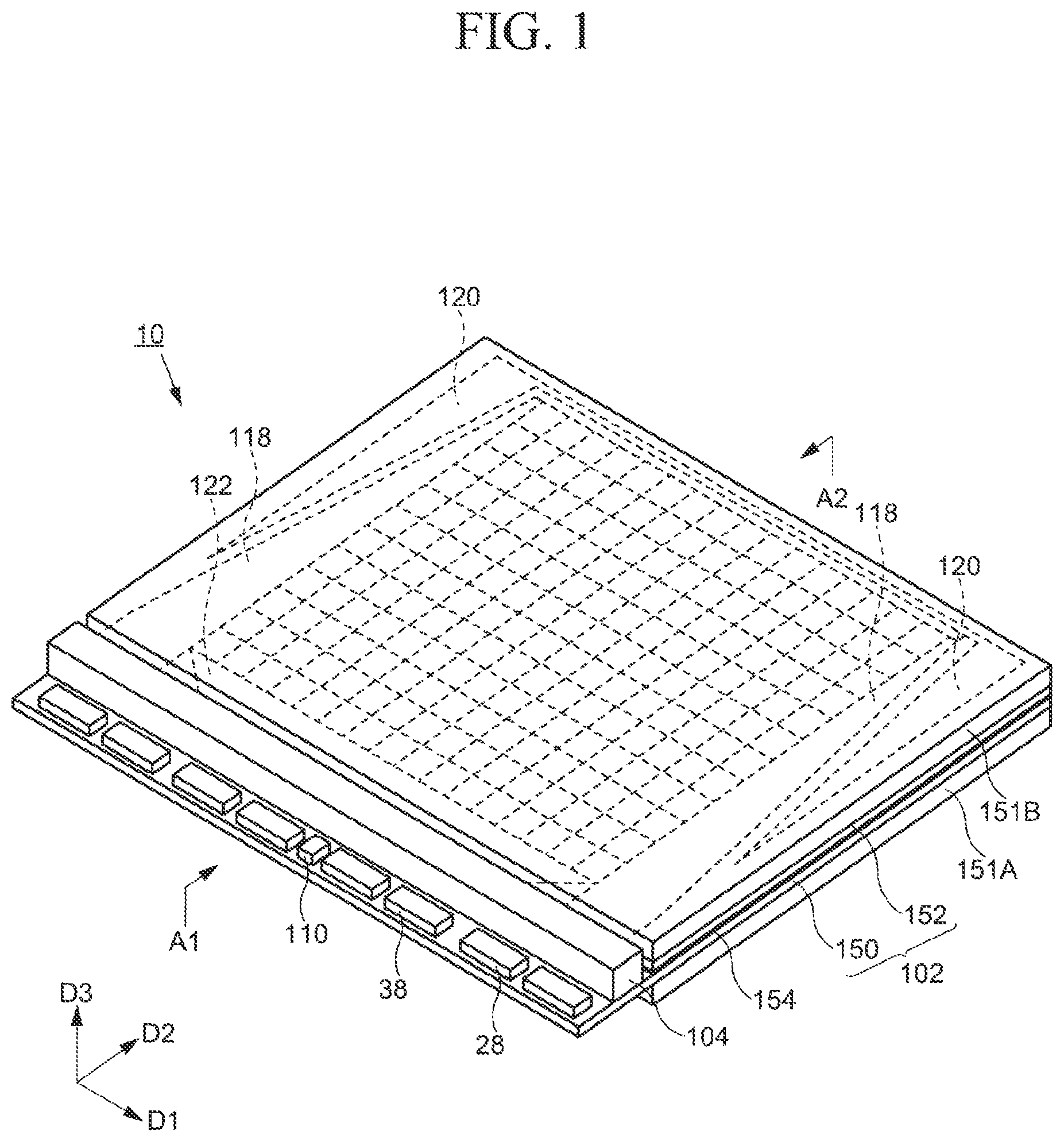 Patent US12105388 Figure 1 – Display device