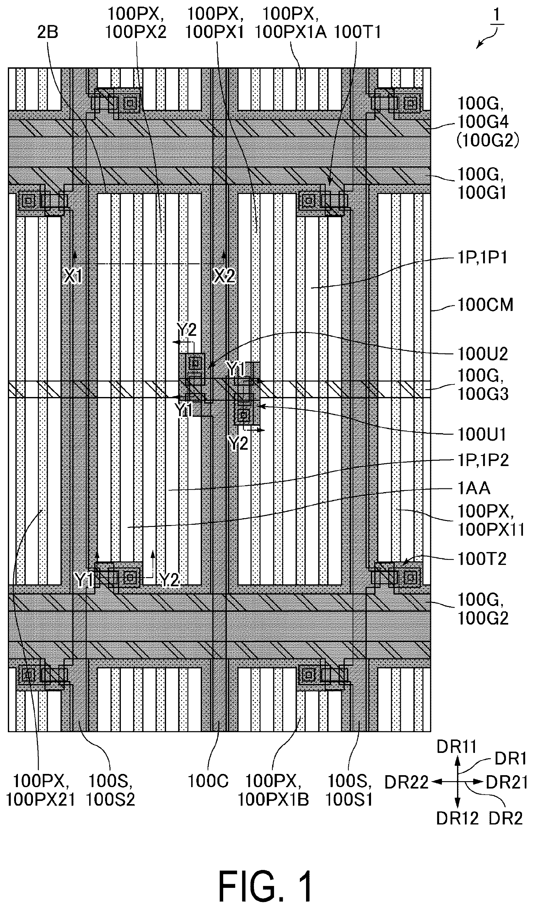 Patent US12105389 — Display panel — Figure 1