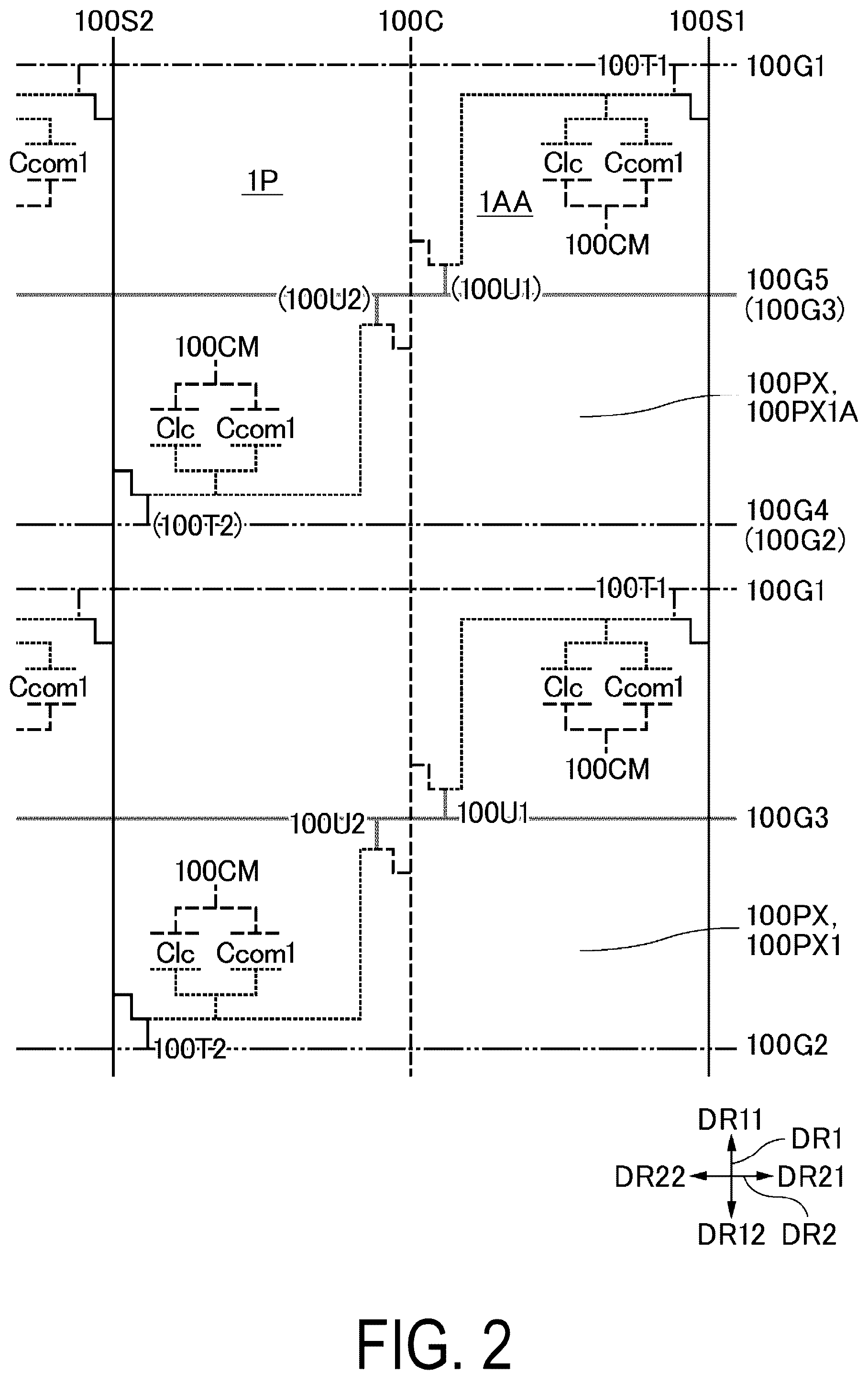 Patent US12105389 Figure 2 – Display panel