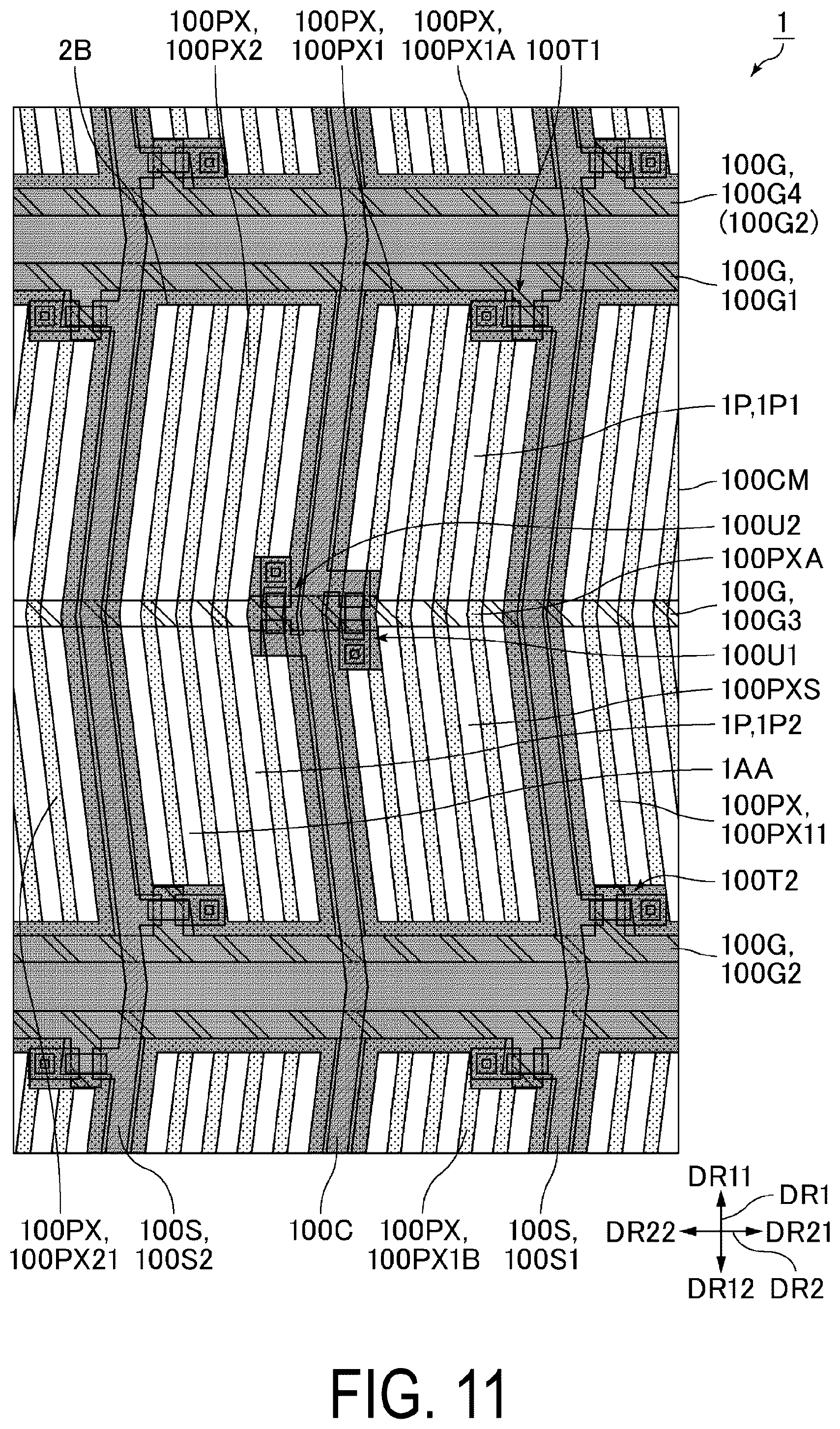 Patent US12105389 Figure 11 – Display panel