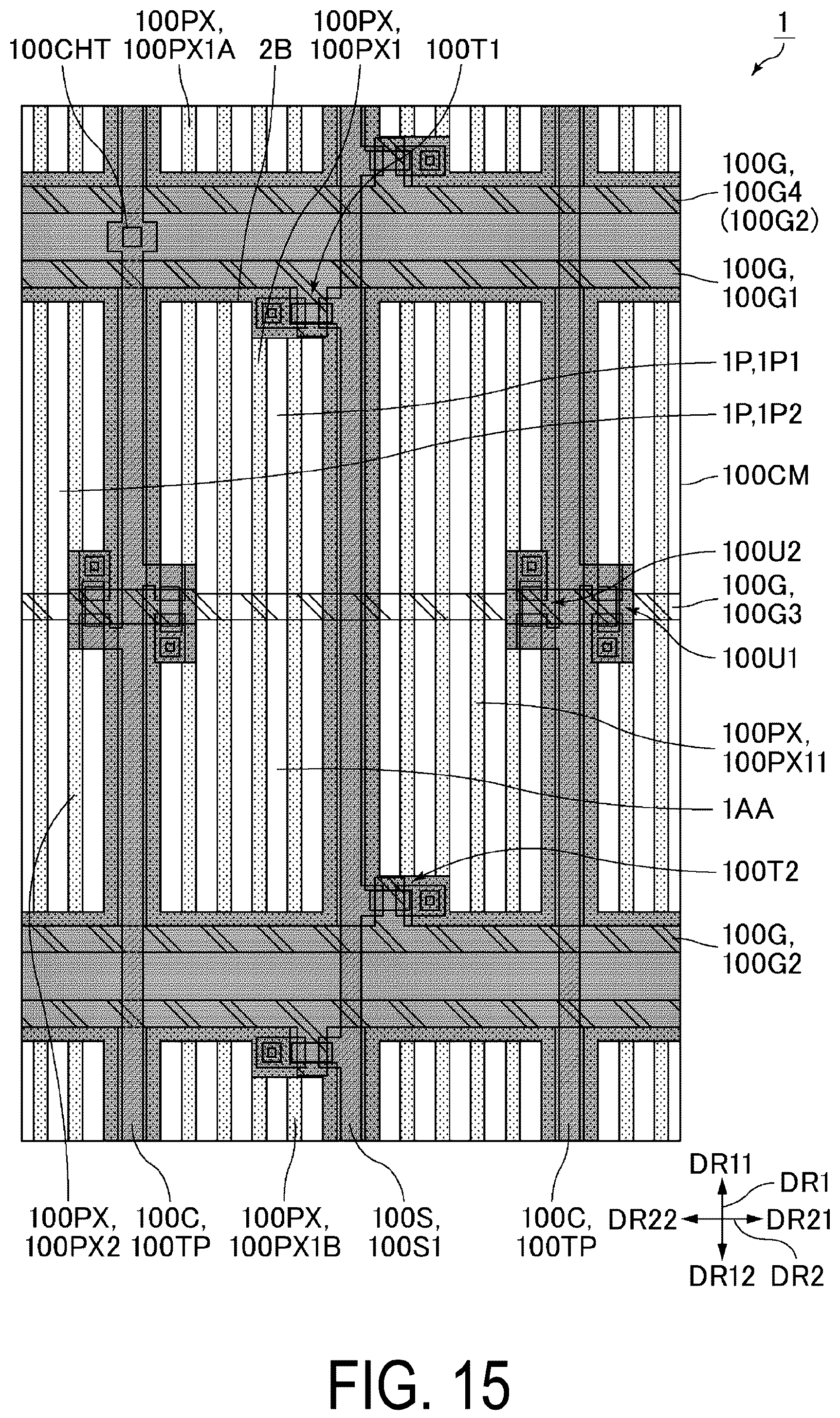 Patent US12105389 Figure 15 – Display panel