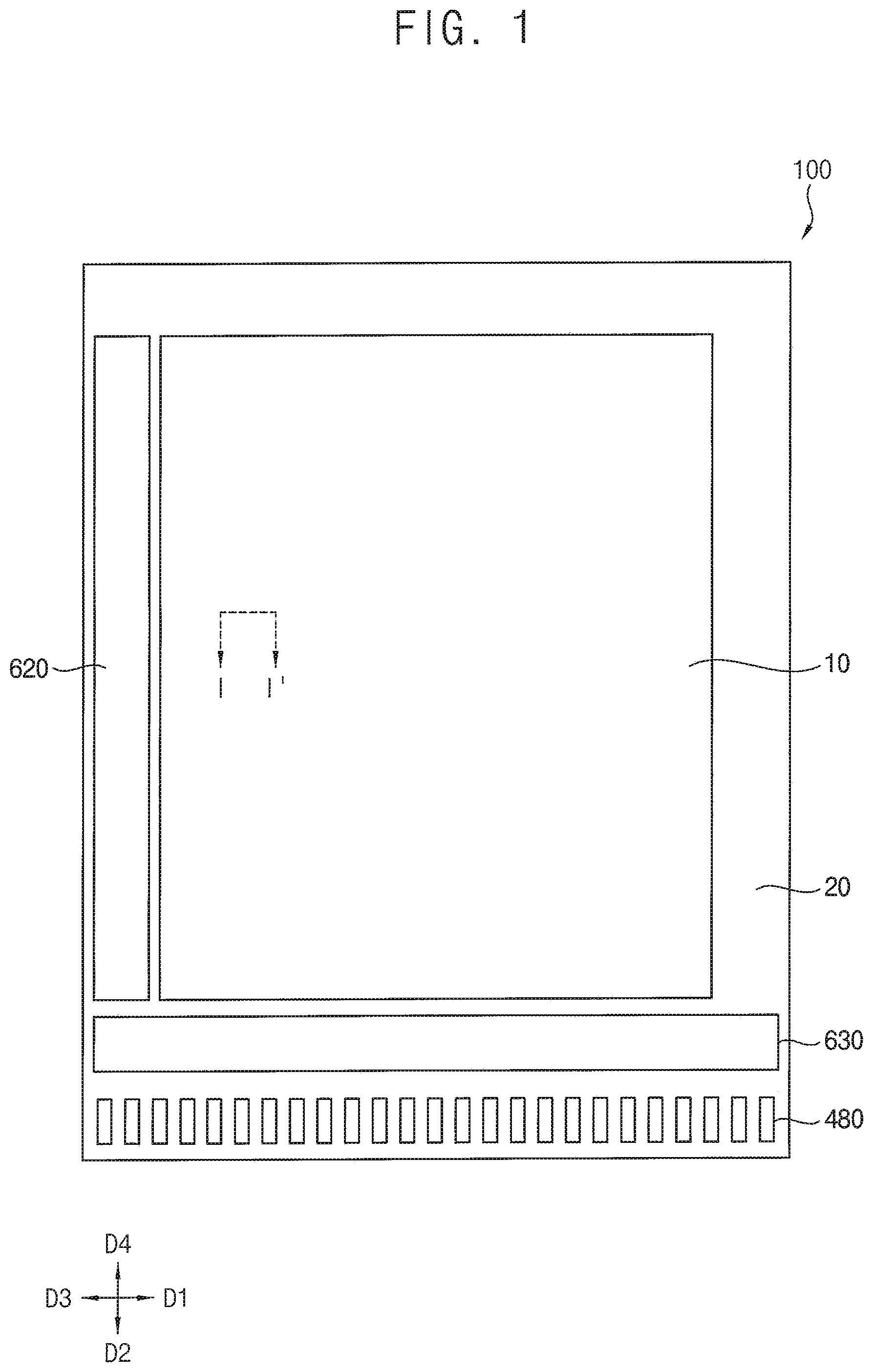 Patent US12105390 Figure 1 – Display device