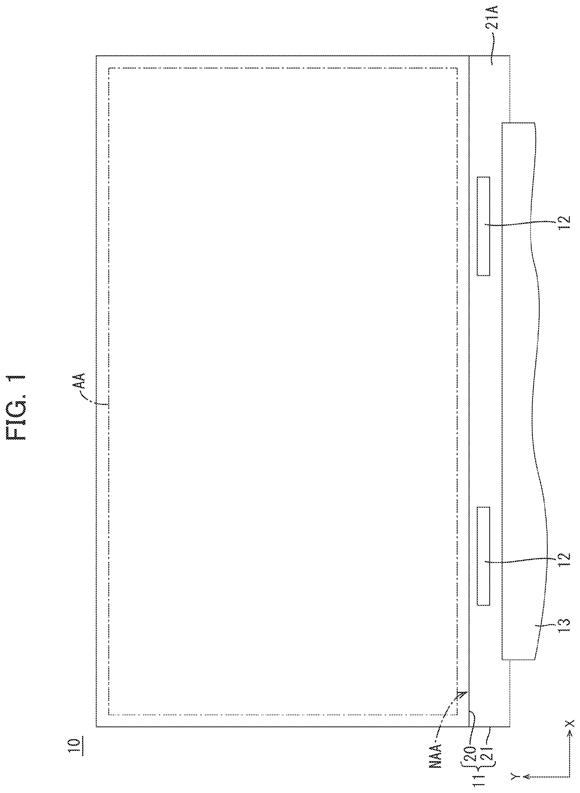 Patent US12105392 Figure 1 – Display device