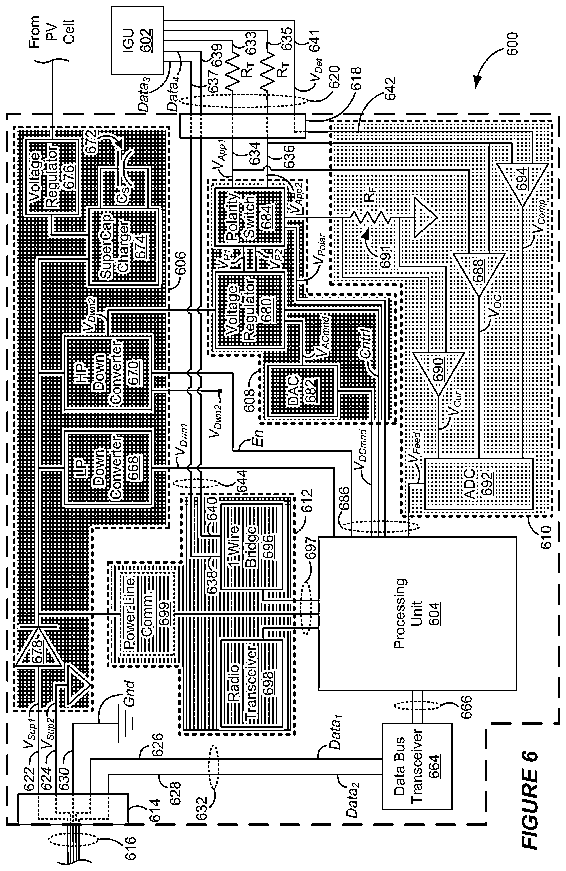 Patent US12105395 Figure 6 – Controllers for optically-switchable devices