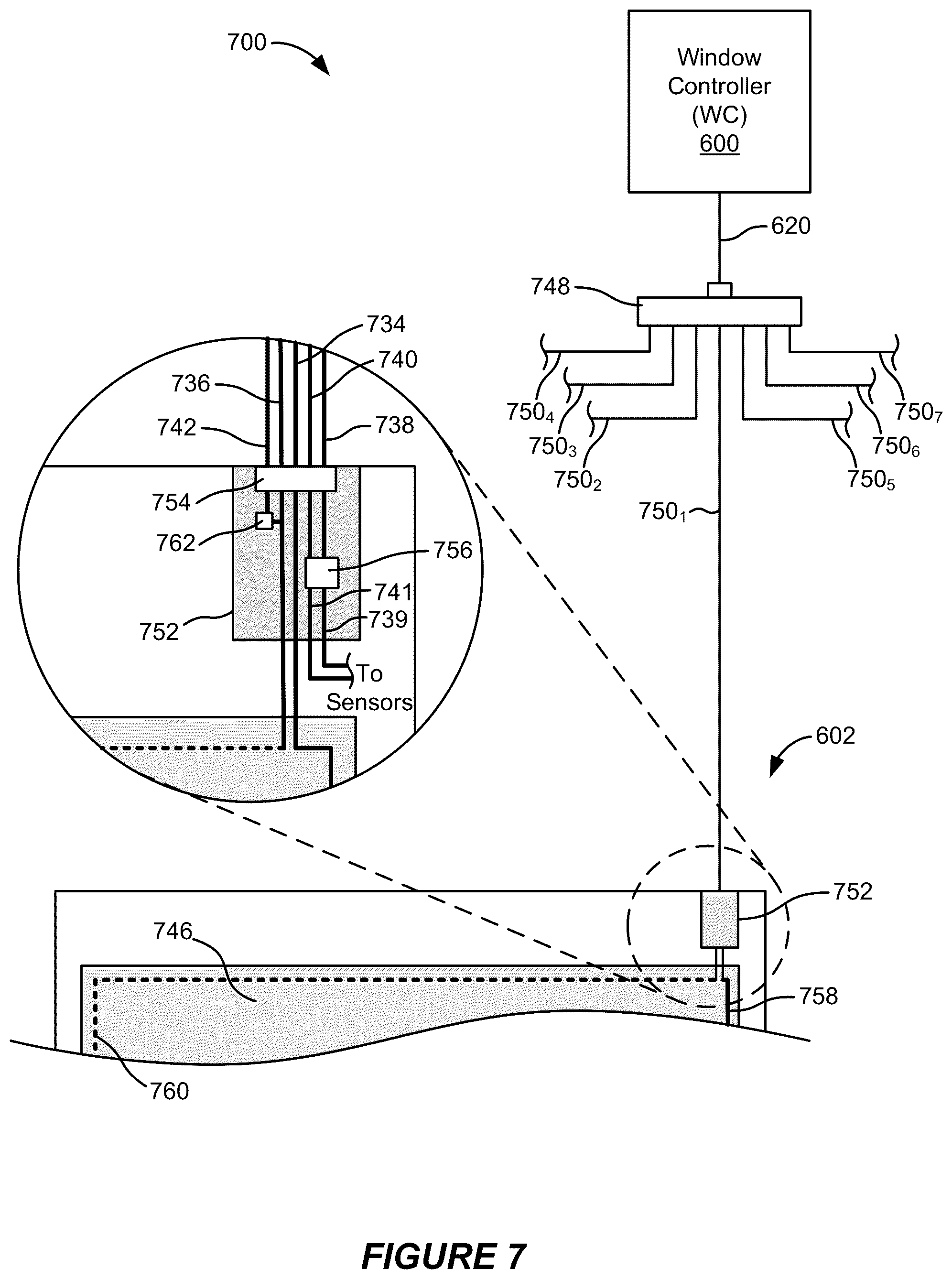 Patent US12105395 Figure 7 – Controllers for optically-switchable devices