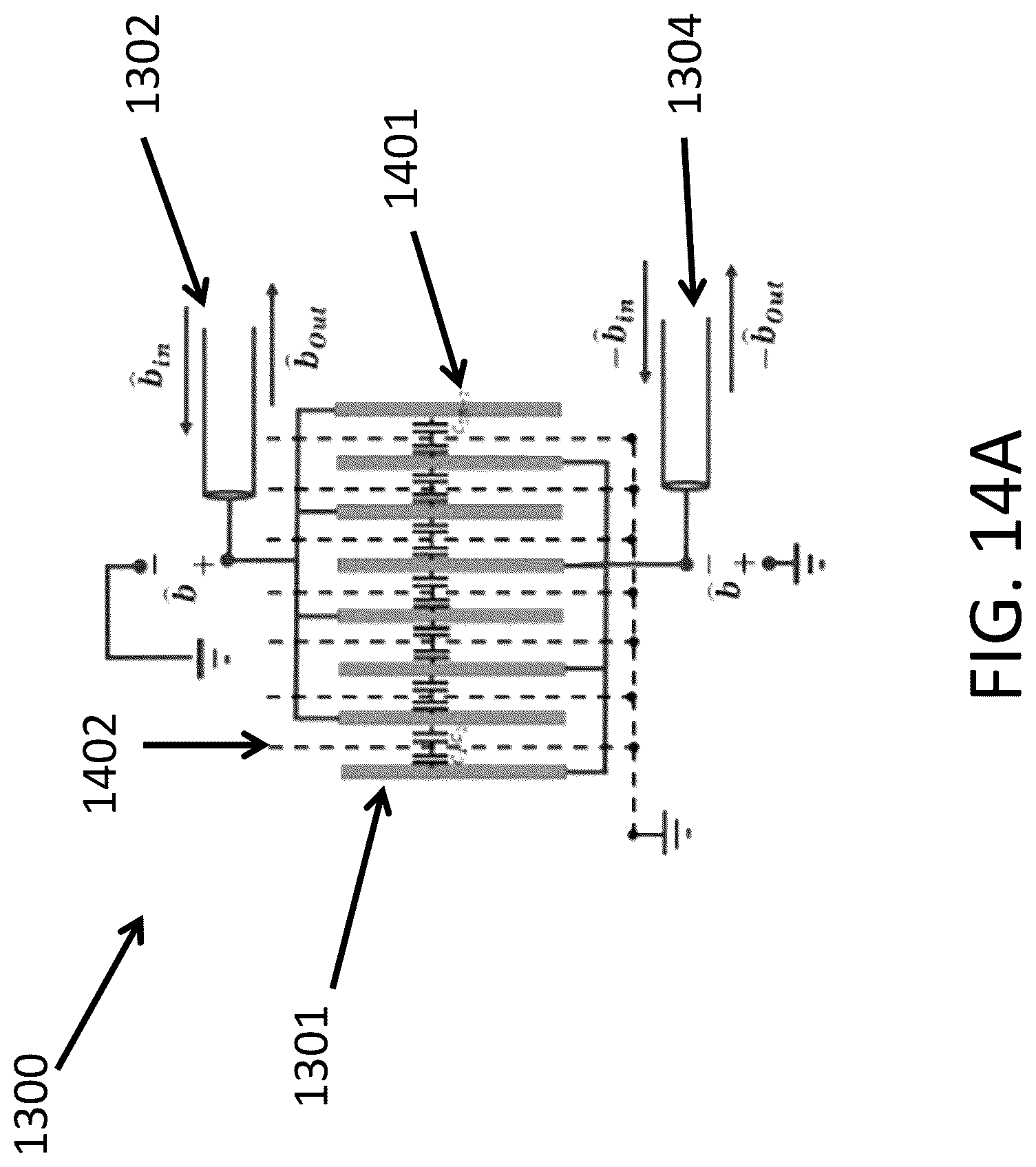 Patent US12105399 Figure 14 – Optically activated graphene-based microwave field squeezer system