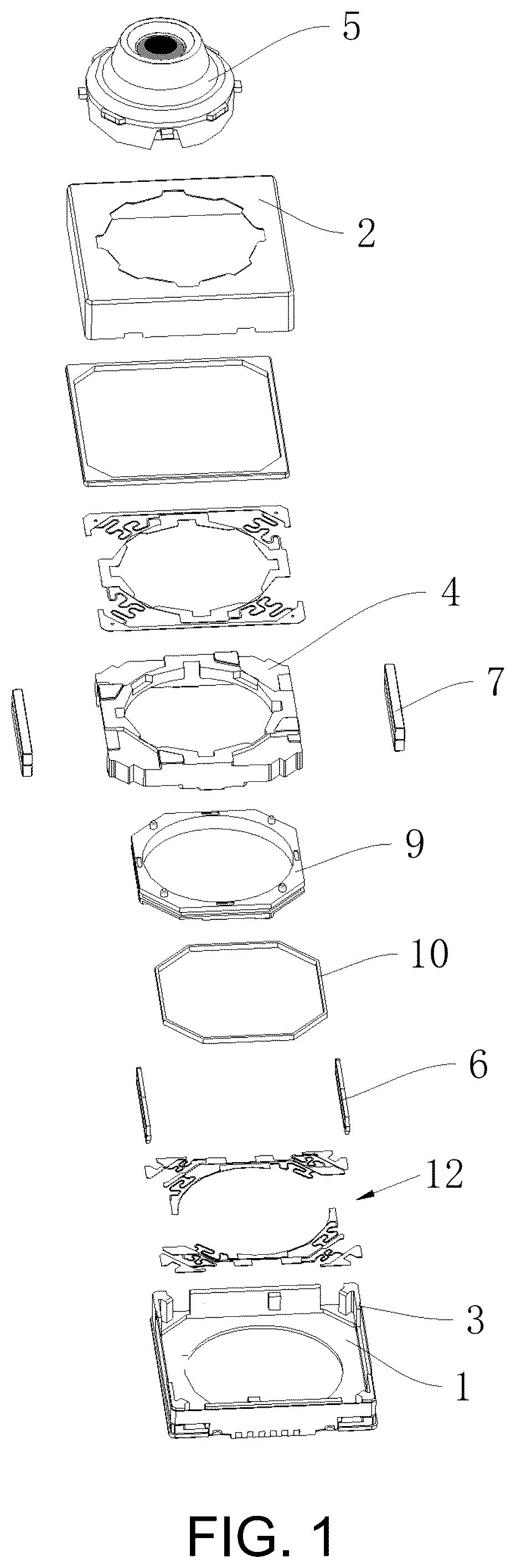 Patent US12105400 Figure 1 – AF motor structure, camera device, and electronic product