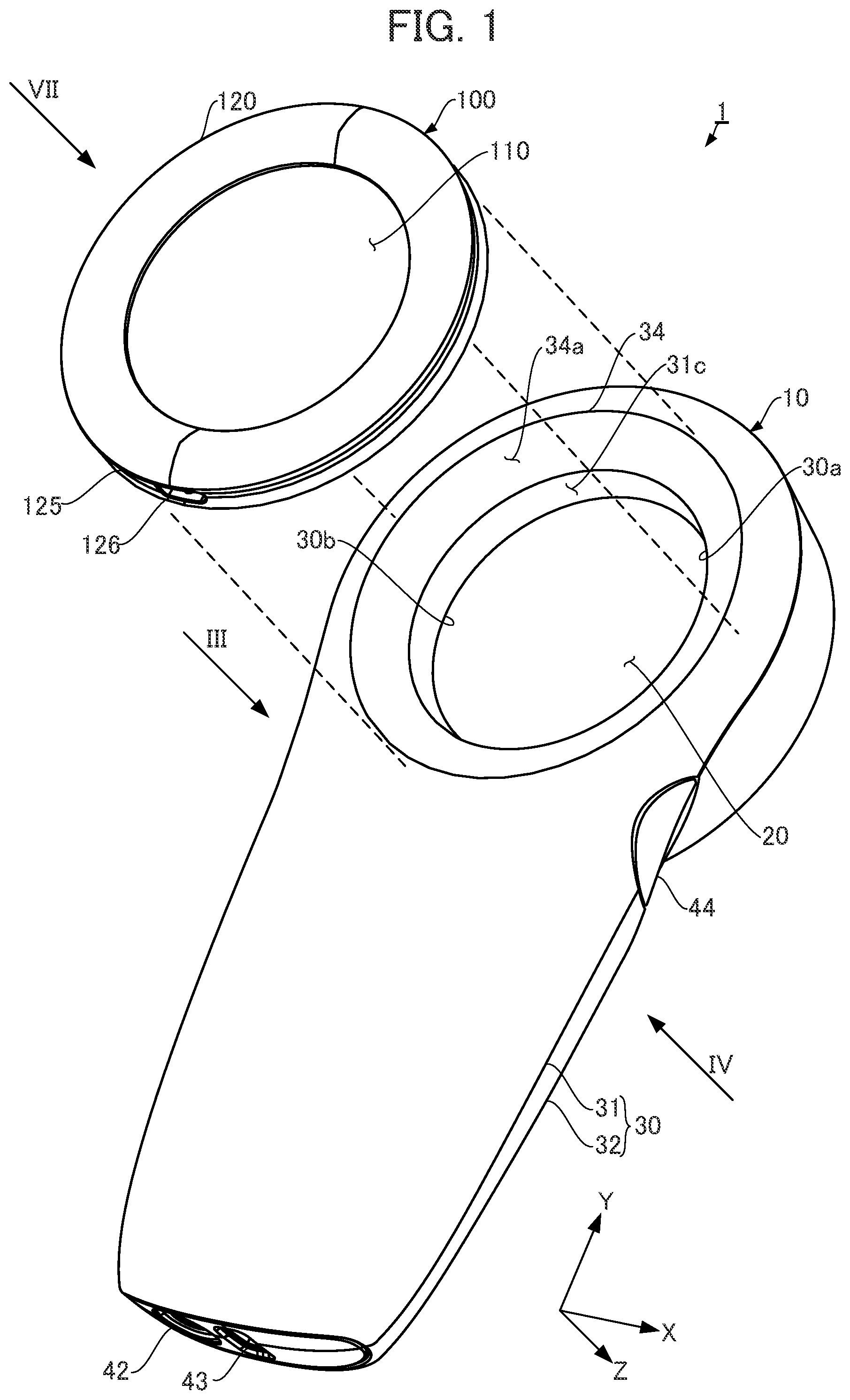 Patent US12105405 Figure 1 – Conversion lens attachment structure, and inspection device