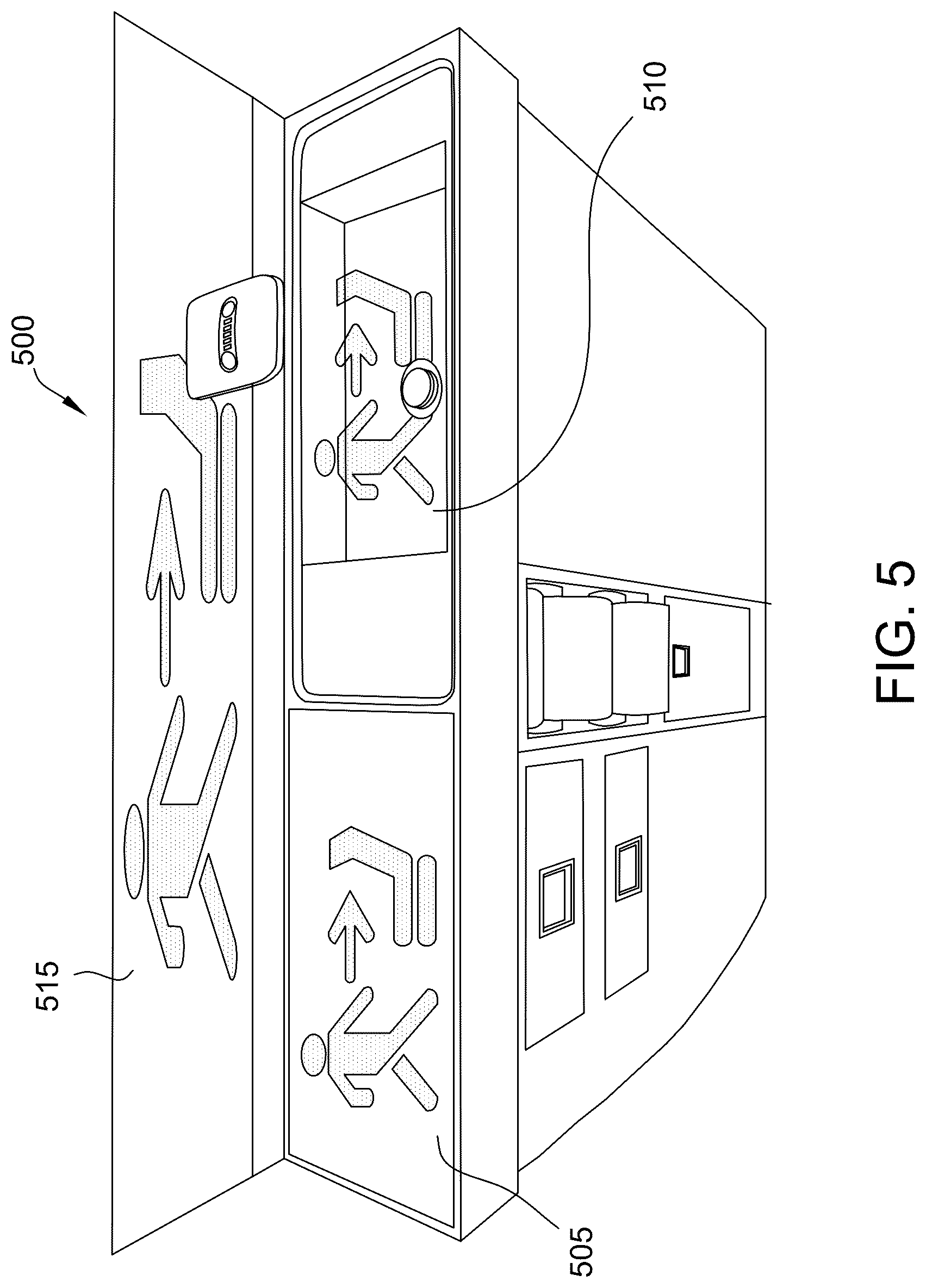 Patent US12105407 Figure 7 – Projection system for baby-changing station translucent displays and methods of operating thereof