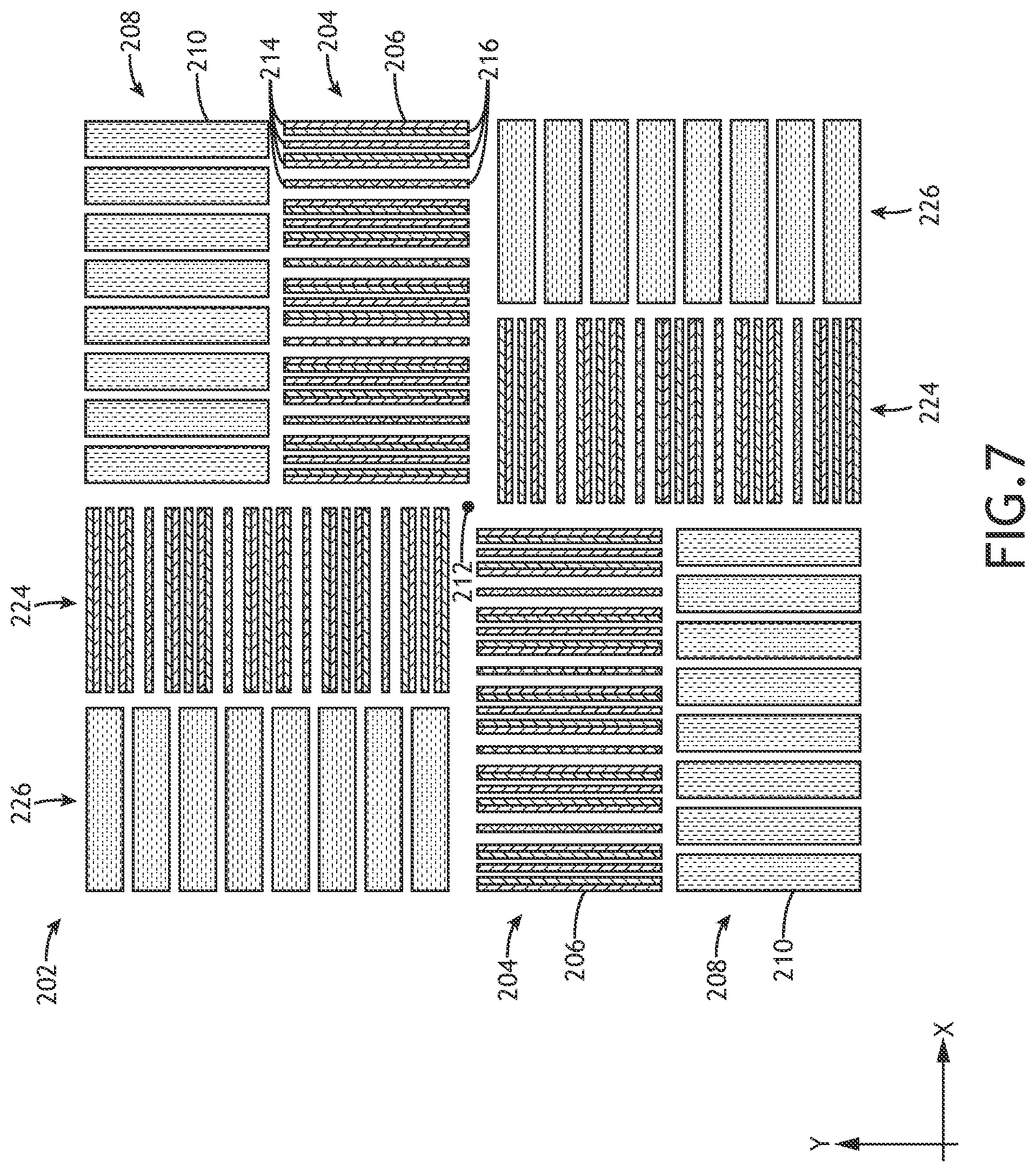 Patent US12105433 Figure 10 – Imaging overlay targets using moiré elements and rotational symmetry arrangements