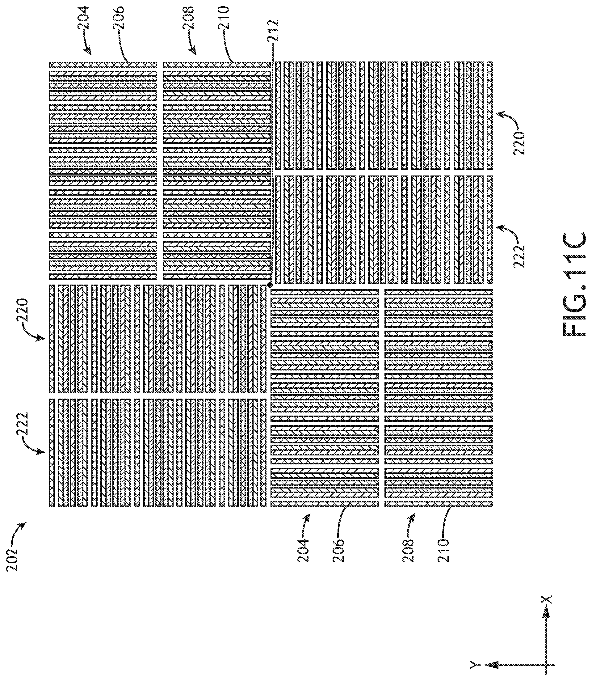 Patent US12105433 Figure 16 – Imaging overlay targets using moiré elements and rotational symmetry arrangements