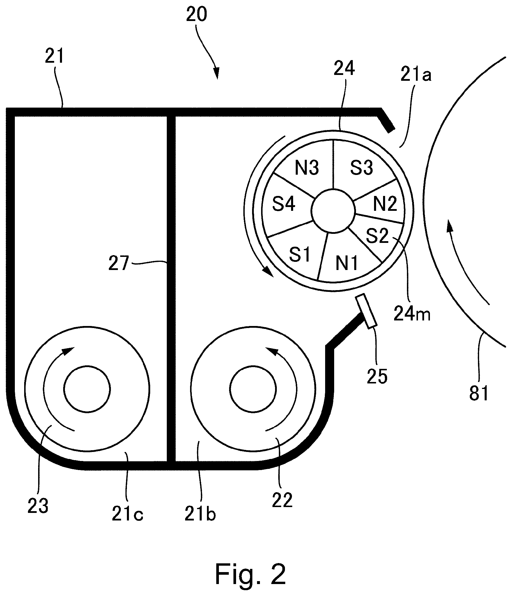 Patent US12105445 Figure 2 – Developing device