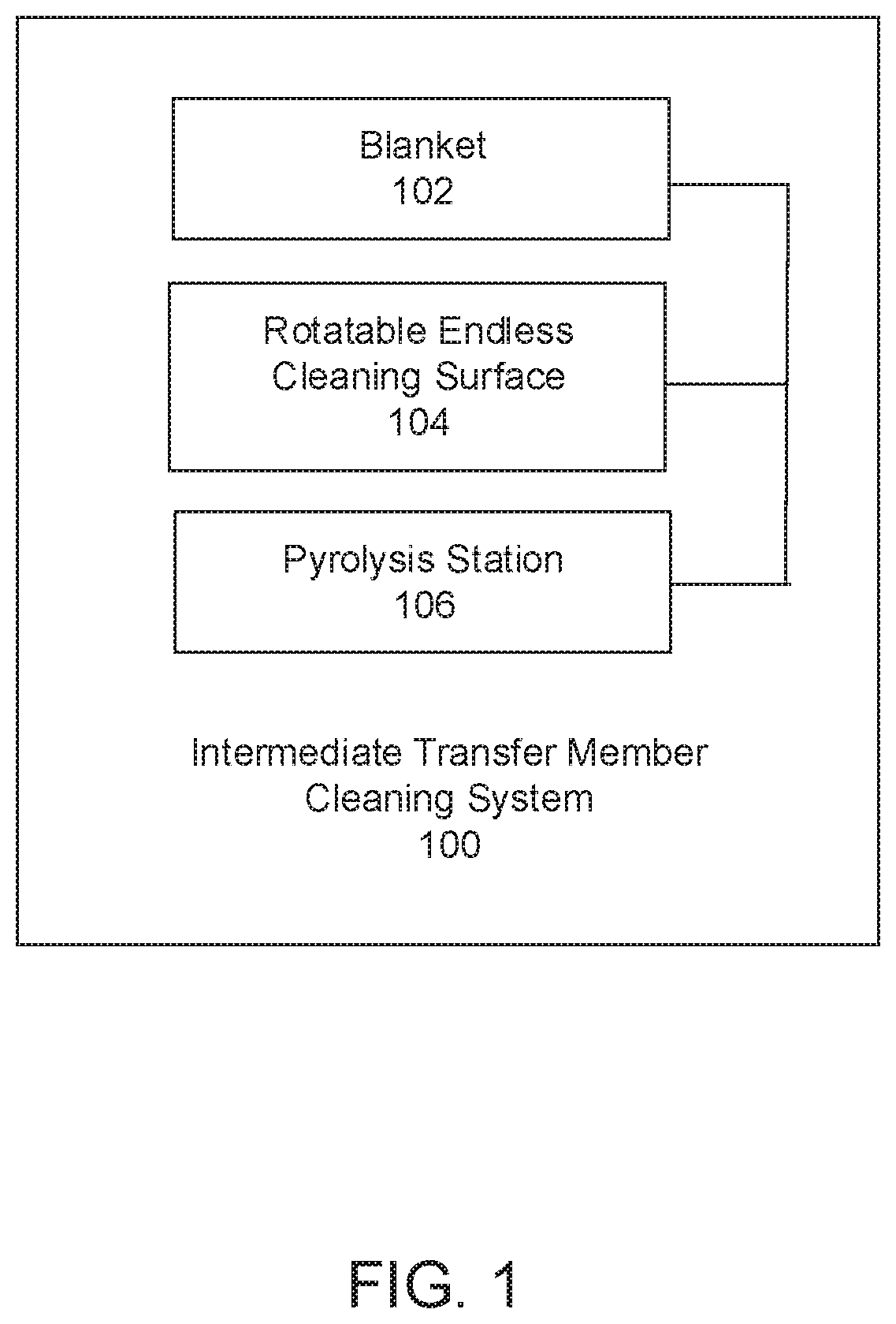 Patent US12105448 — Intermediate transfer member cleaning — Figure 1
