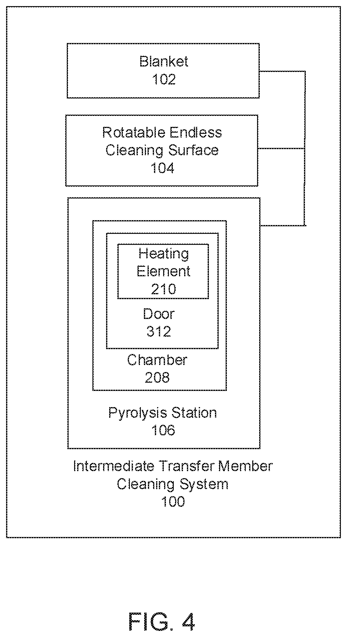 Patent US12105448 Figure 4 – Intermediate transfer member cleaning