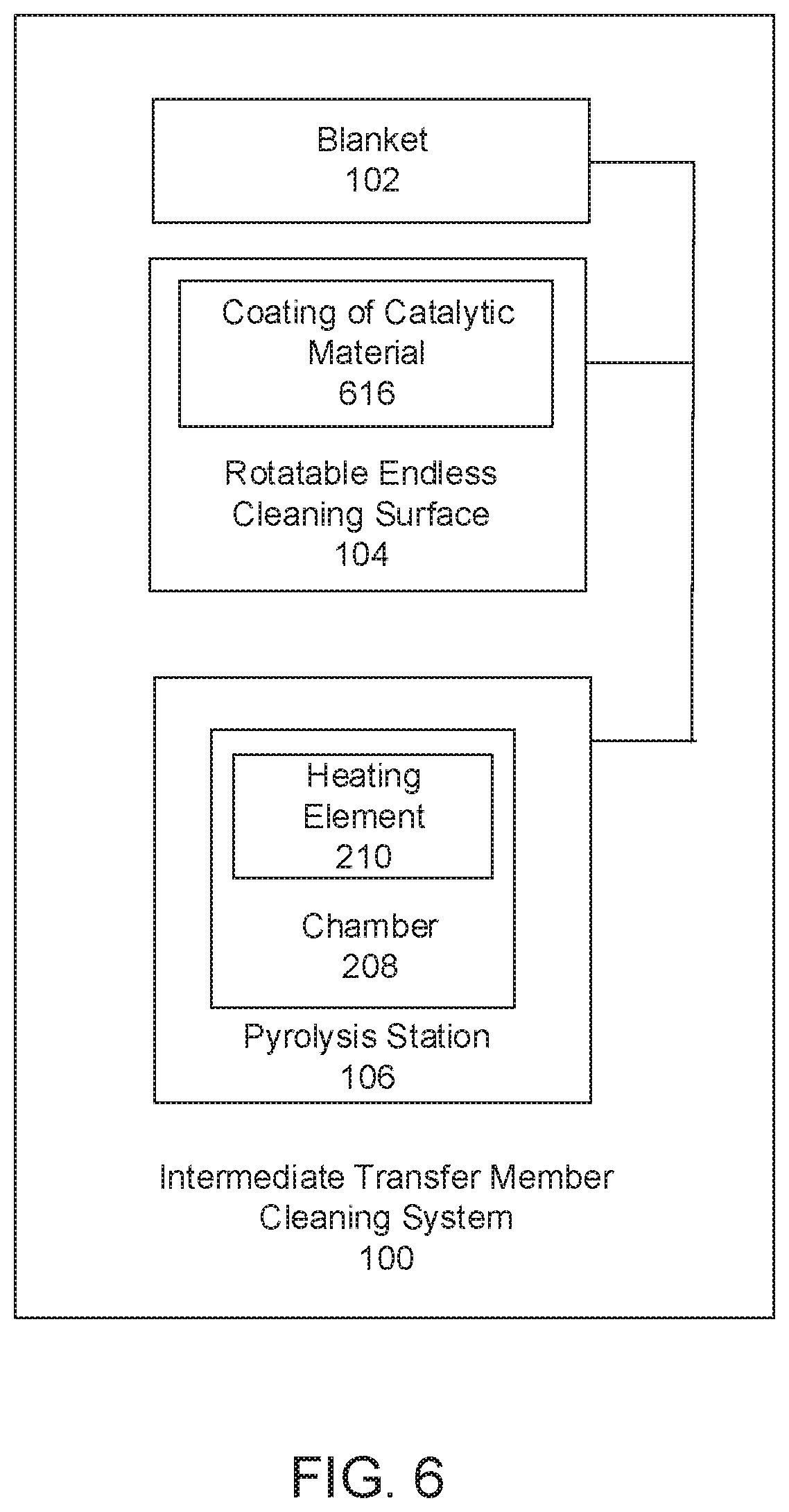 Patent US12105448 Figure 6 – Intermediate transfer member cleaning