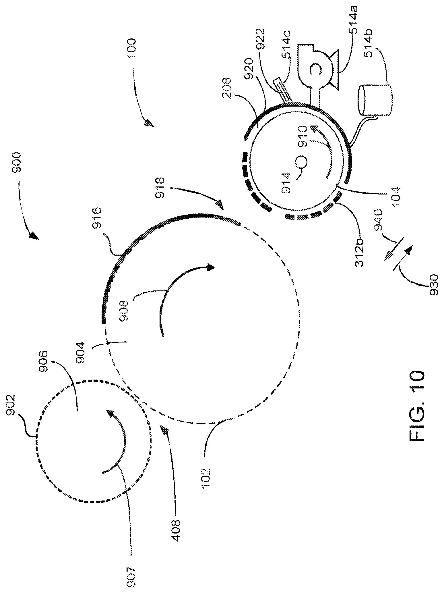 Patent US12105448 Figure 10 – Intermediate transfer member cleaning