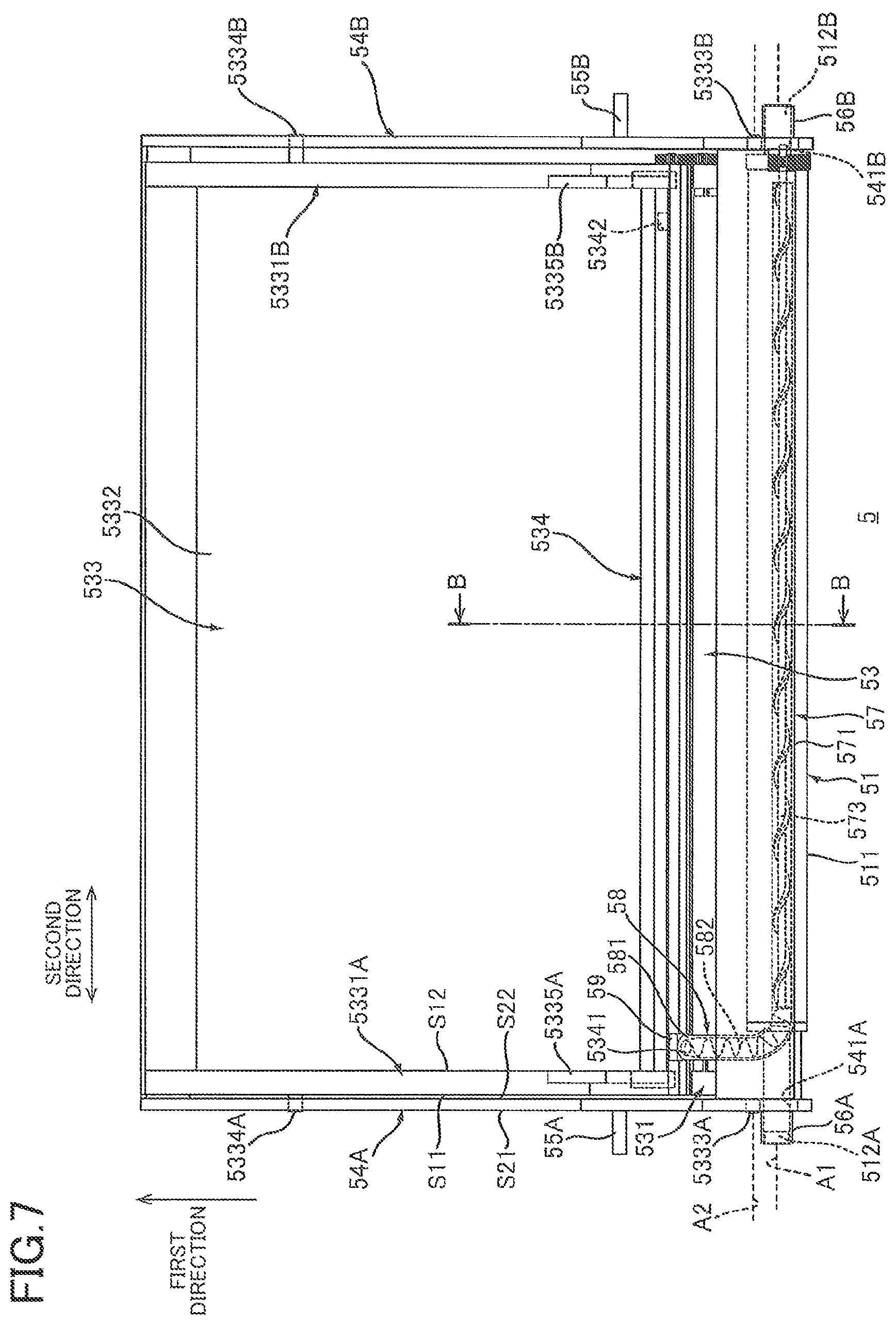 Patent US12105456 Figure 7 – Image forming device having drawer