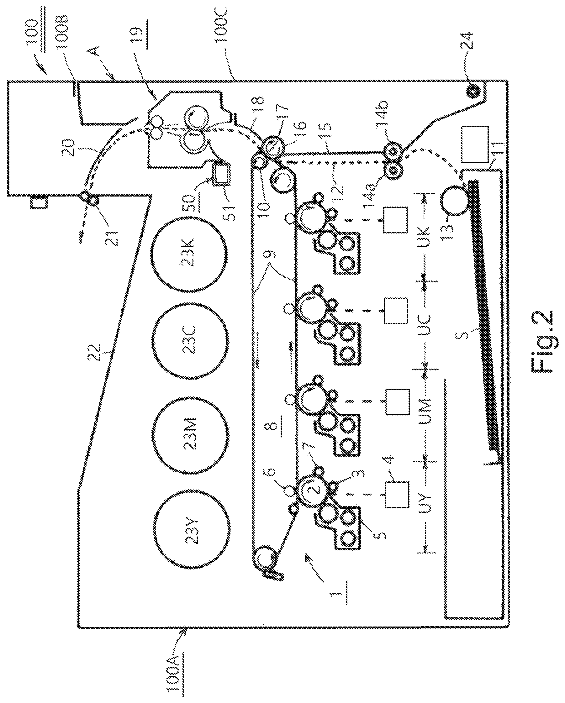 Patent US12105461 Figure 2 – Image forming apparatus having removable fixing portion and filter holder