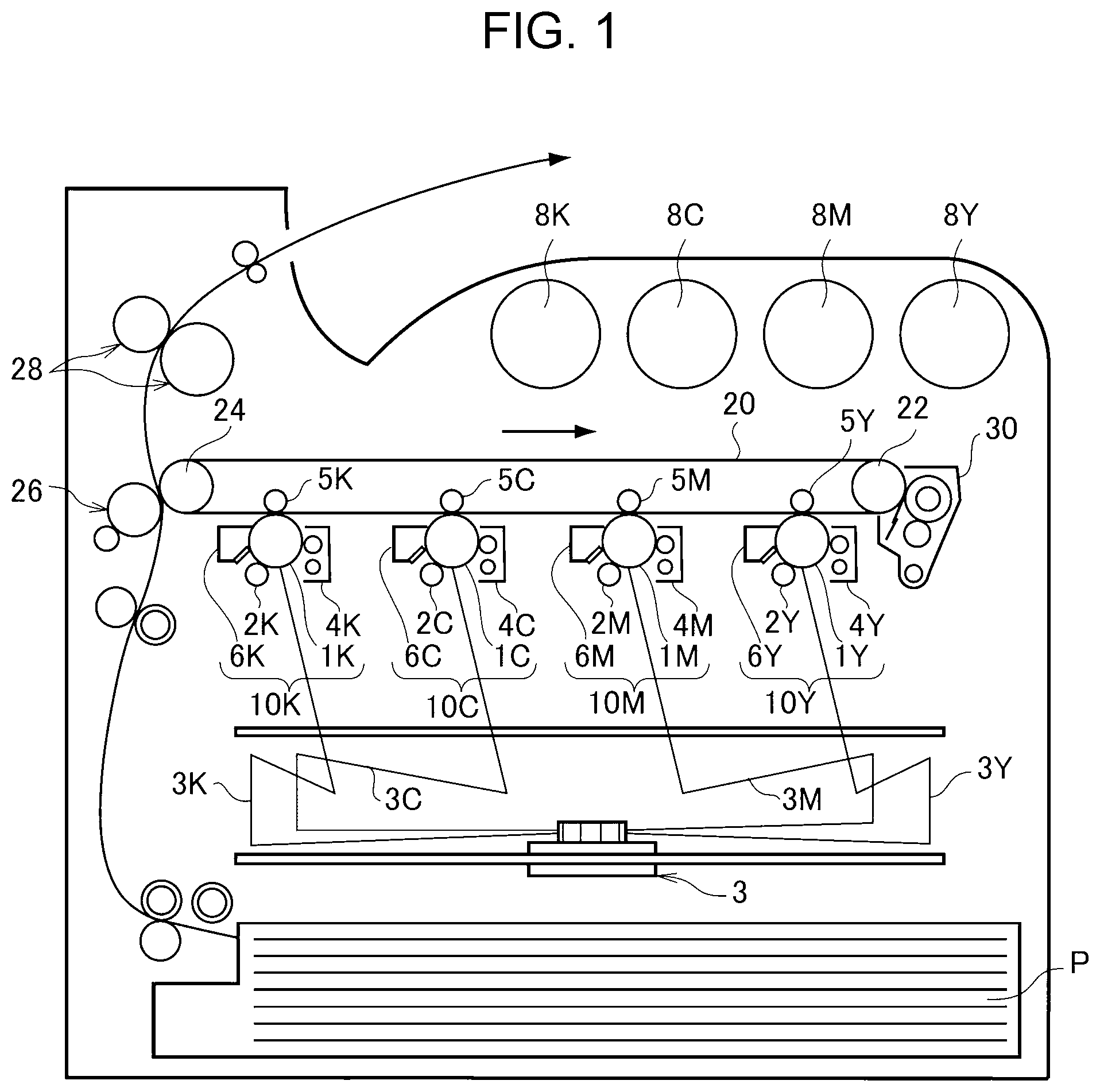 Patent US12105470 — Toner for developing electrostatic charge image, electrostatic charge image developer, toner cartridge, process cartridge, image forming apparatus, and image forming method — Figure 1