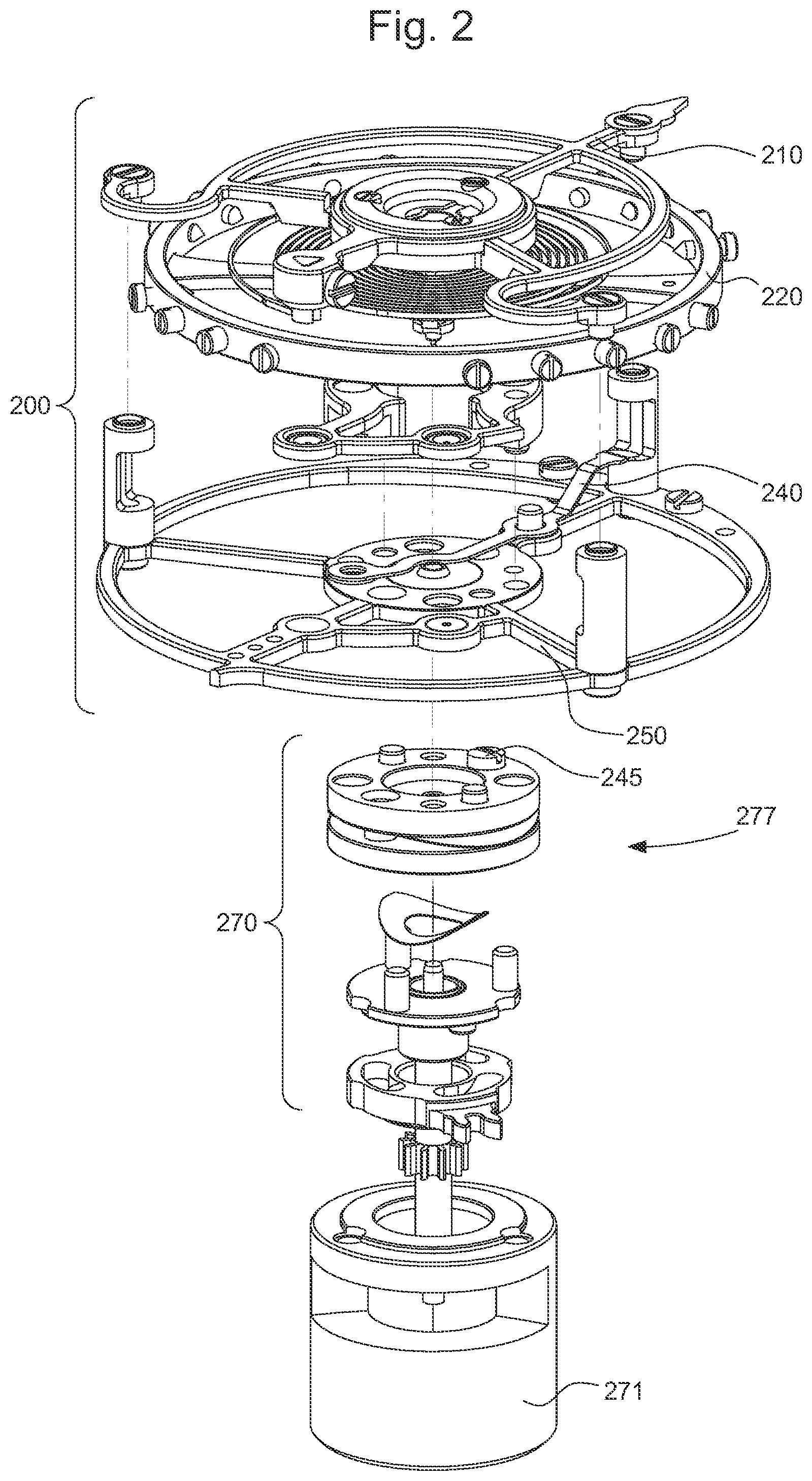 Patent US12105476 Figure 2 – Adjustable lever of a tourbillon mechanism and a method of adjustment