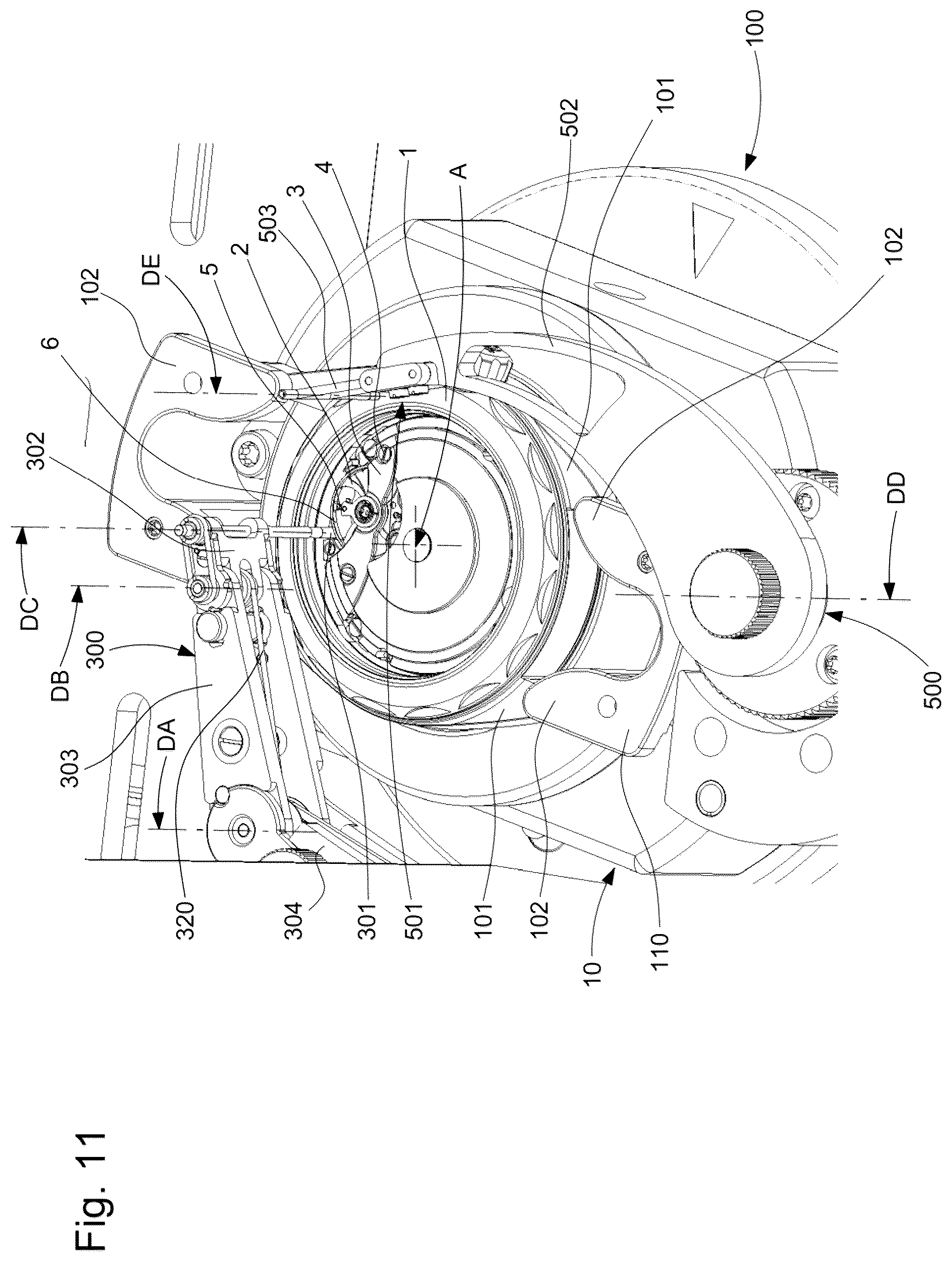Patent US12105477 Figure 7 – Horological setting machine and setting method