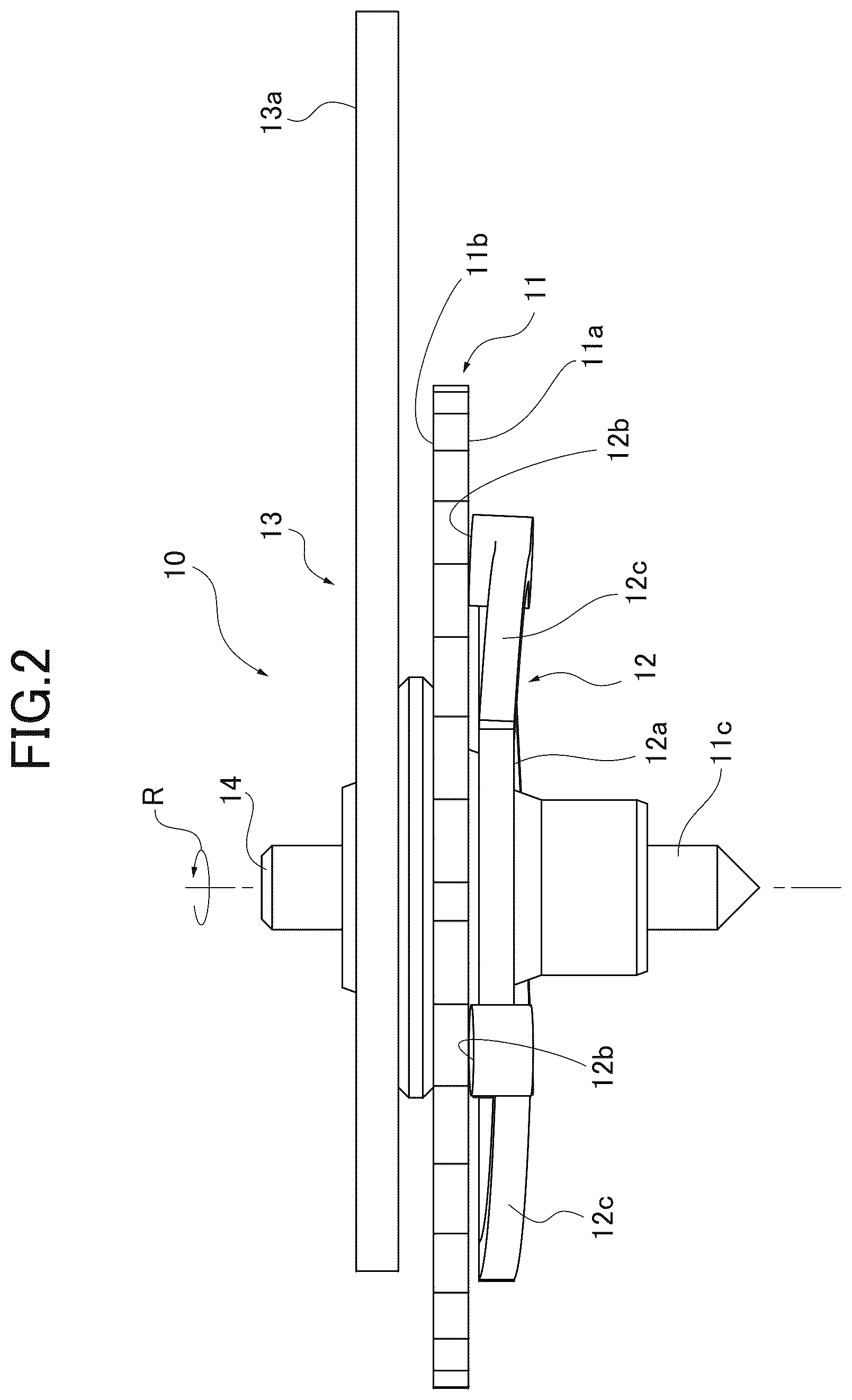 Patent US12105478 Figure 2 – Variation reduction mechanism of stop position of pointer
