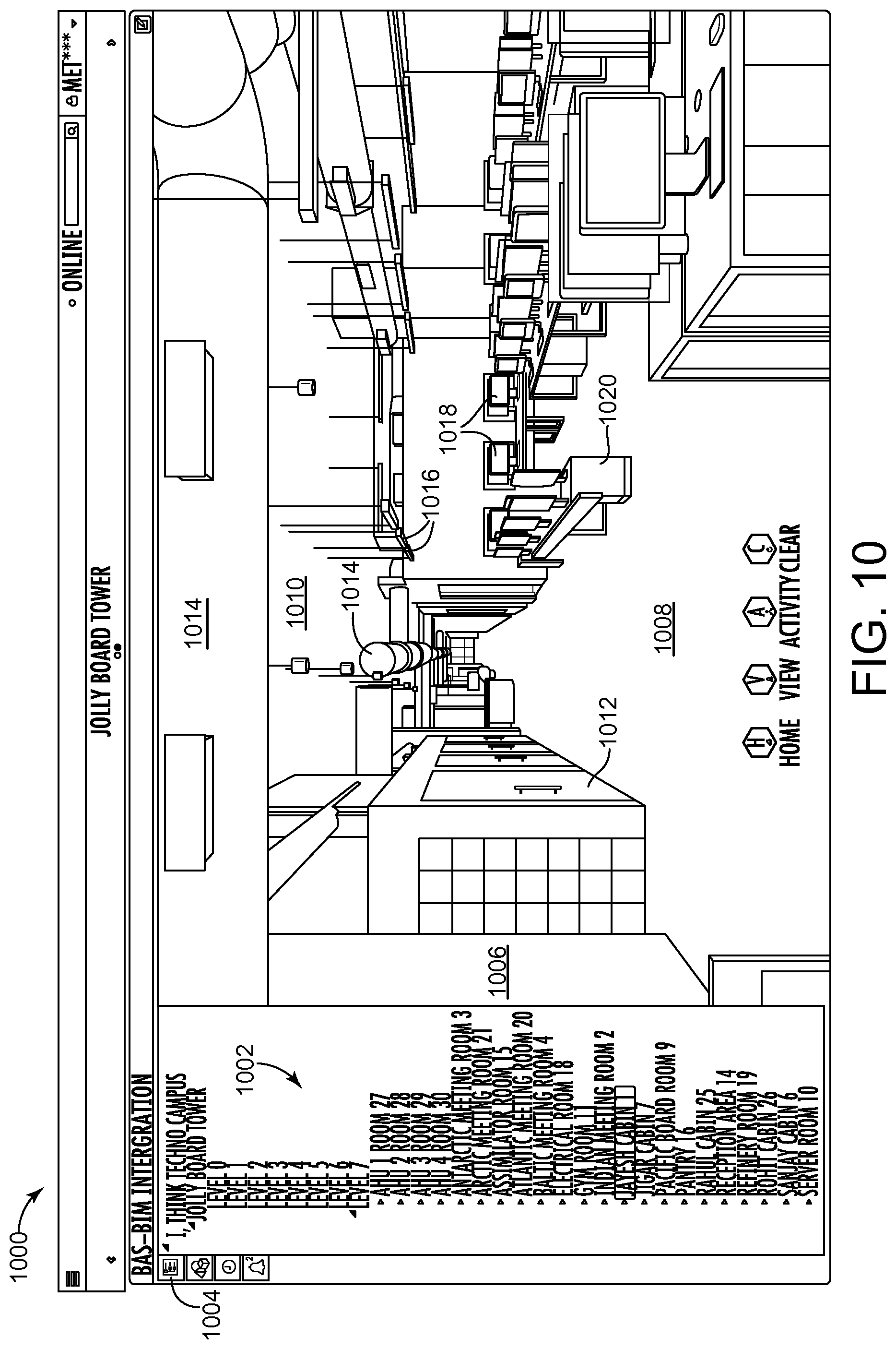 Patent US12105484 Figure 9 – Building automation system with integrated building information model