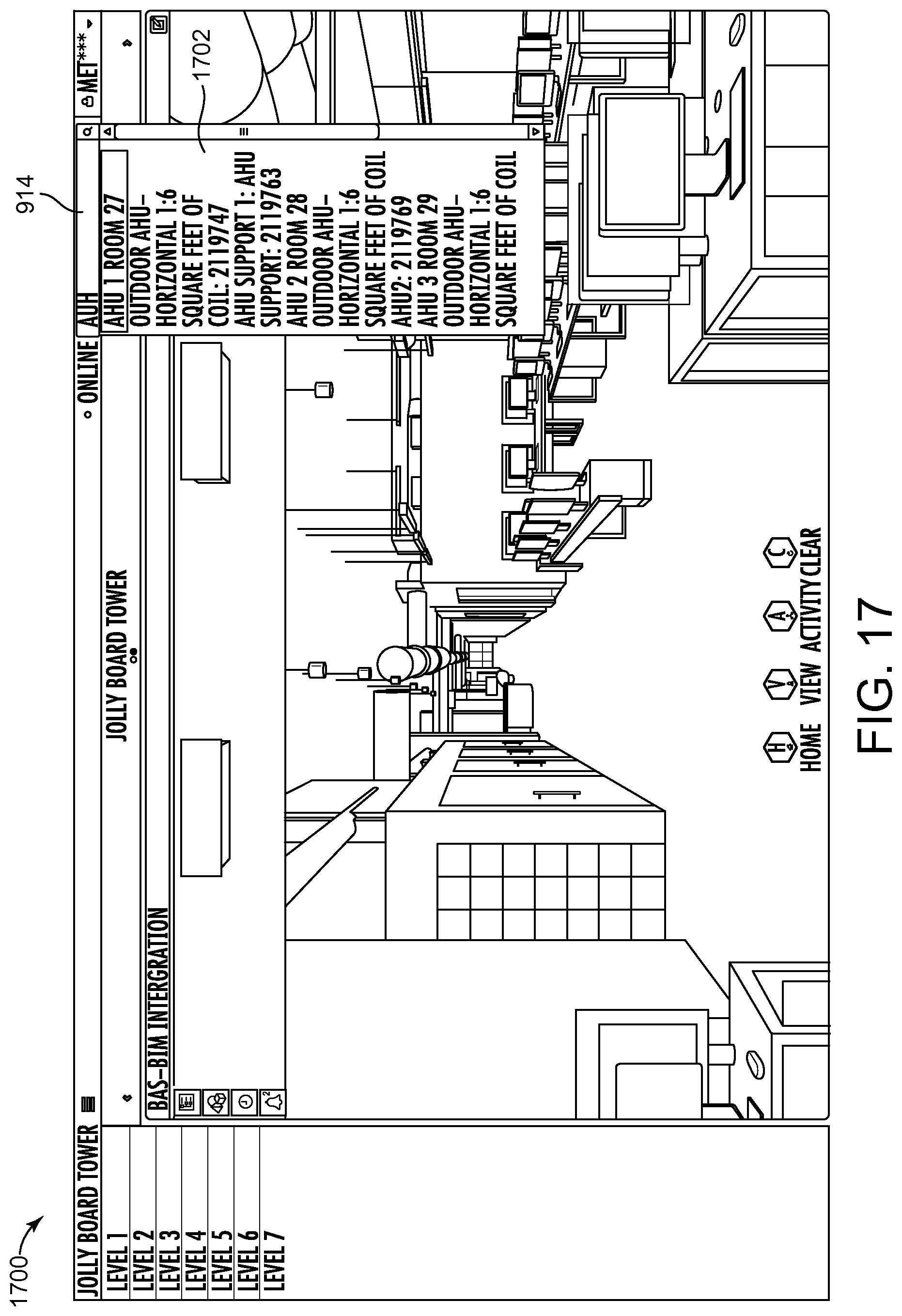 Patent US12105484 Figure 16 – Building automation system with integrated building information model