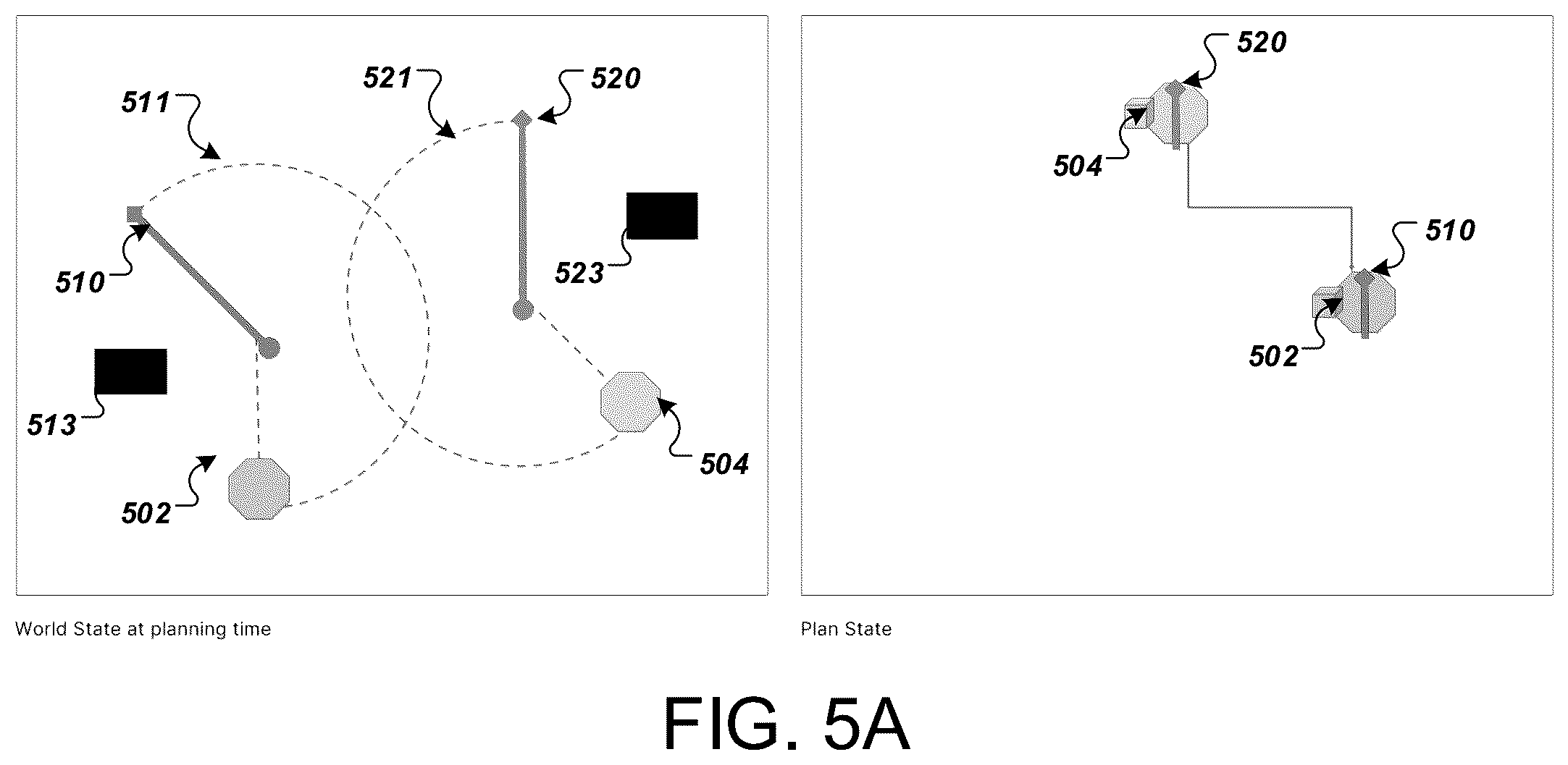 Patent US12105492 Figure 5 – Robot planning for concurrent execution of actions