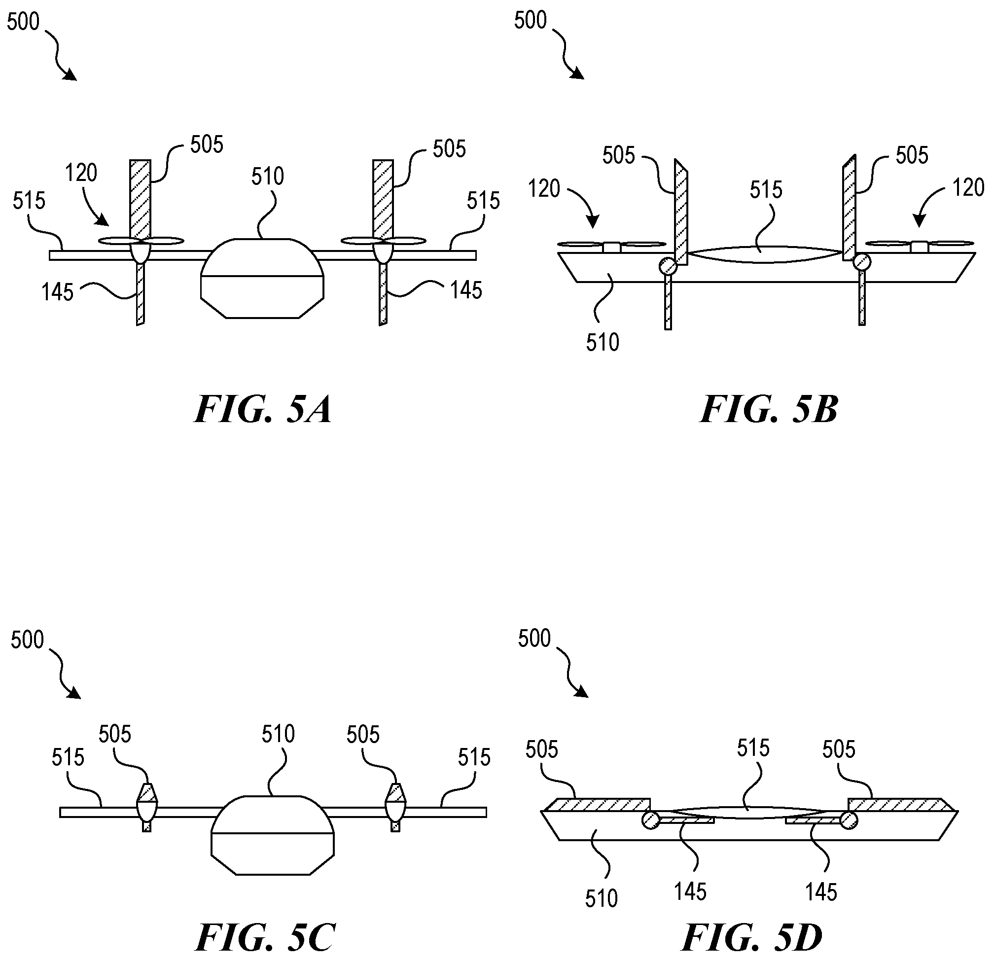 Patent US12105528 Figure 5 – Walking VTOL drone and related systems and methods