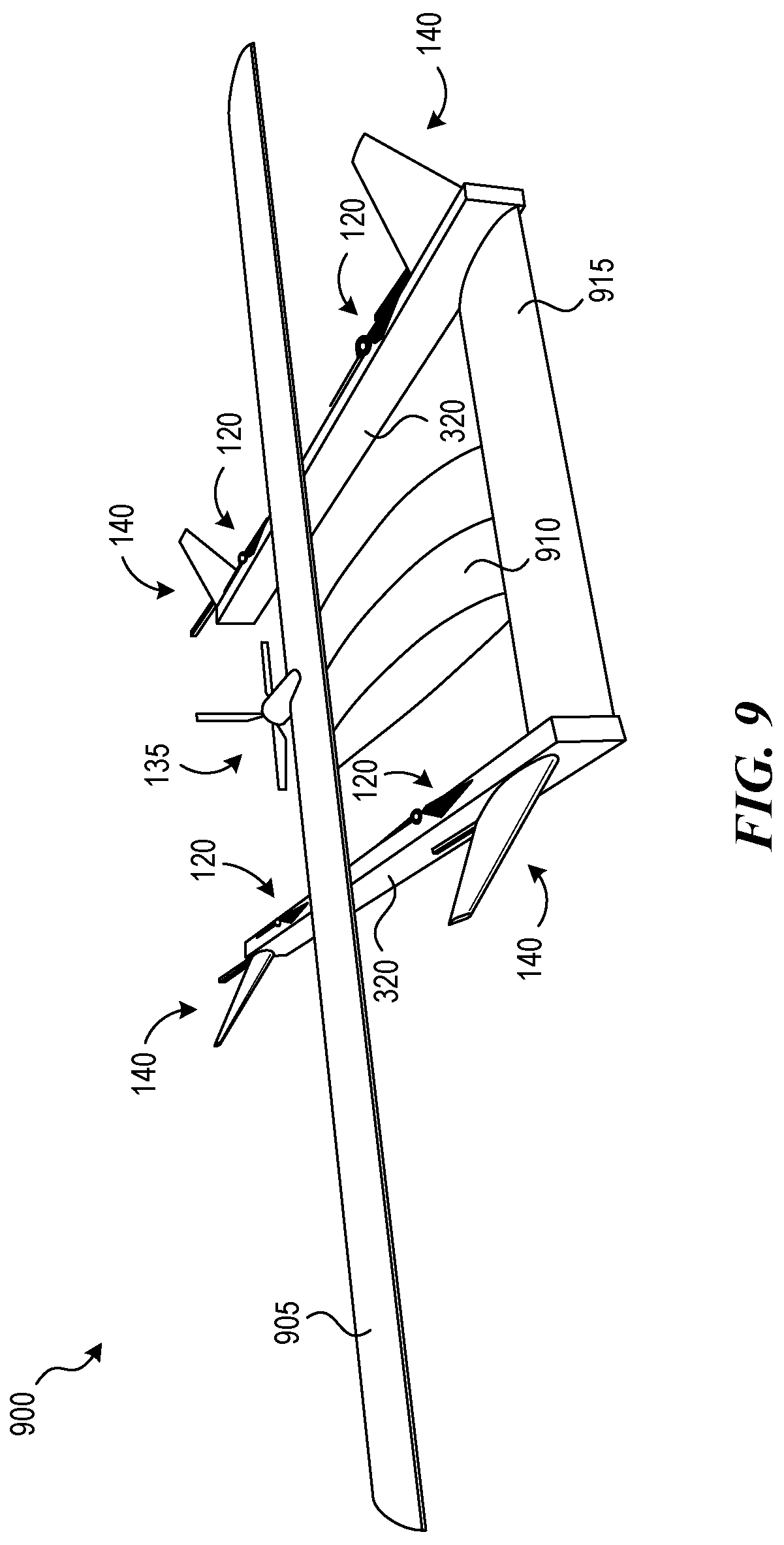 Patent US12105528 Figure 9 – Walking VTOL drone and related systems and methods